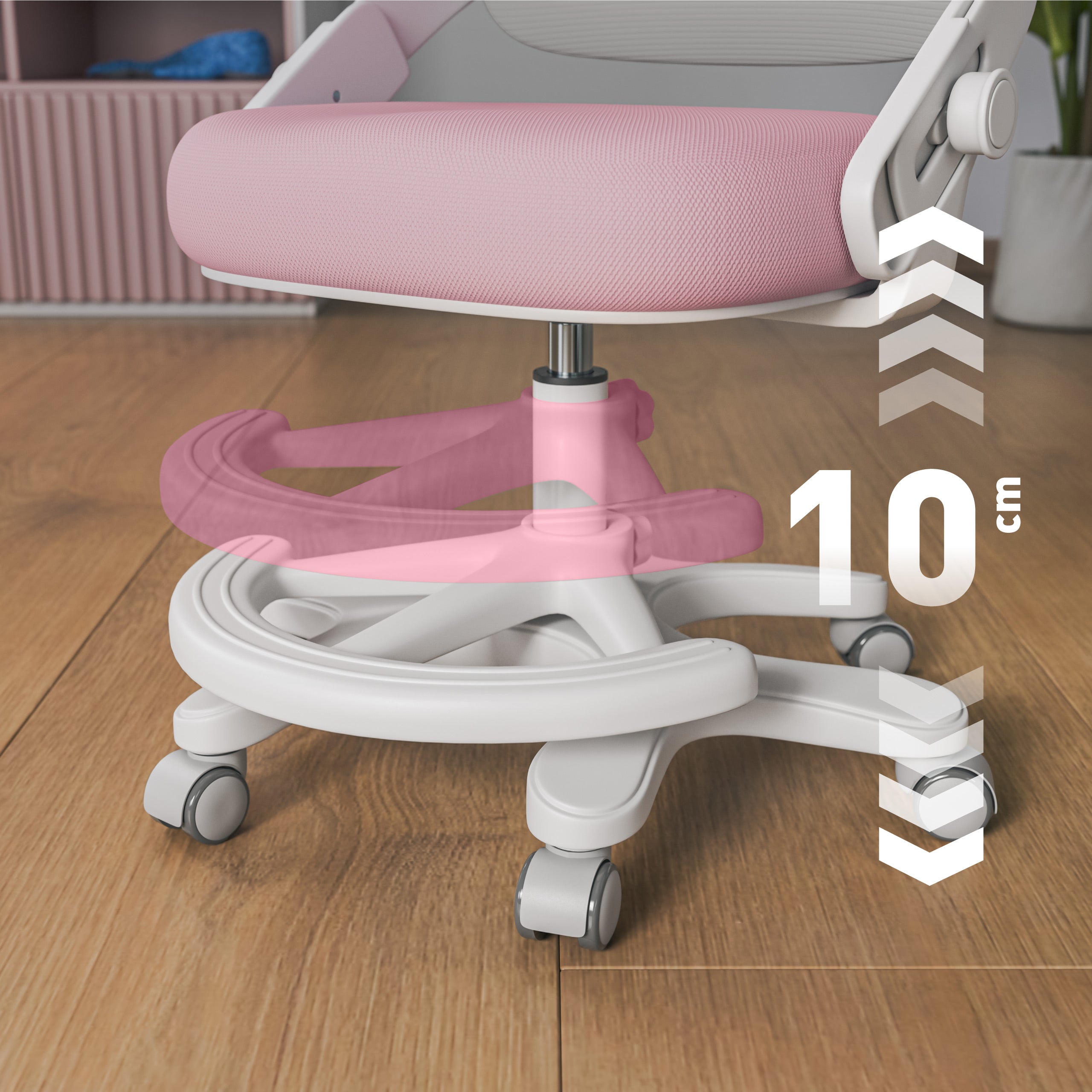 Silla de escritorio para niños Mark Adler Junior 4.3 rosa-gris