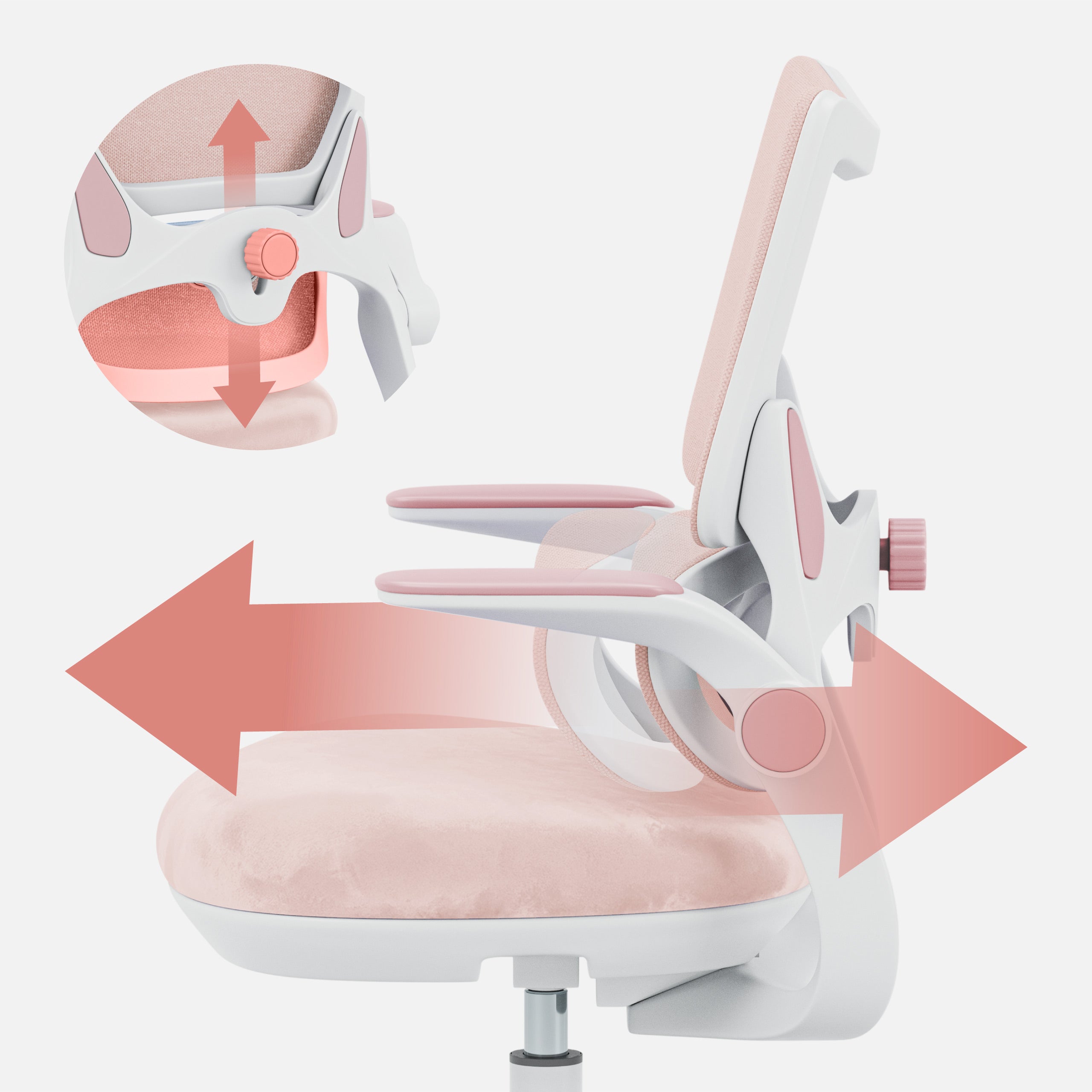 Sillón de escritorio para niños Mark Adler Junior 5.7 Pink