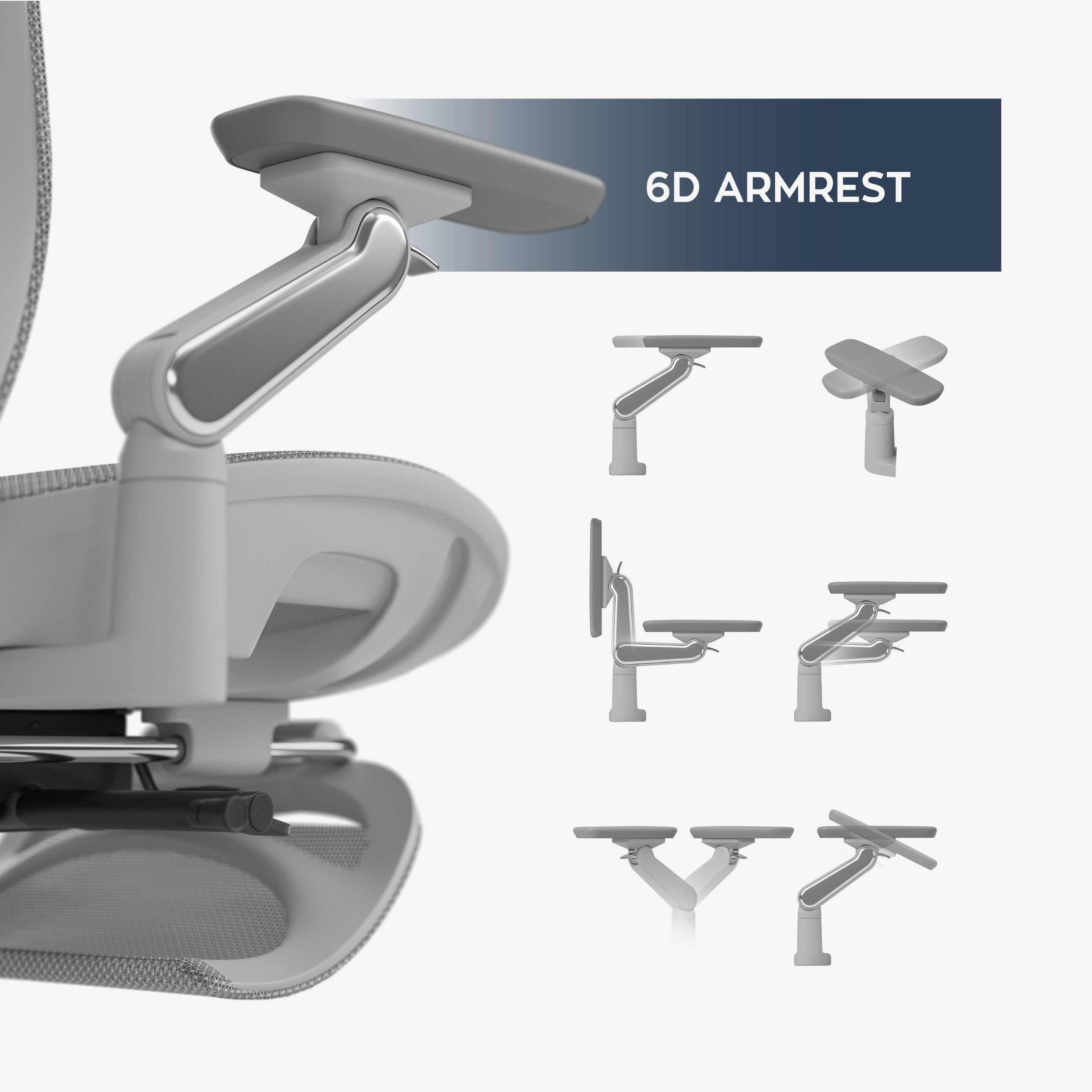 Sillón ergonómico con función de masaje Mark Adler Leadpro 8.7 Grey