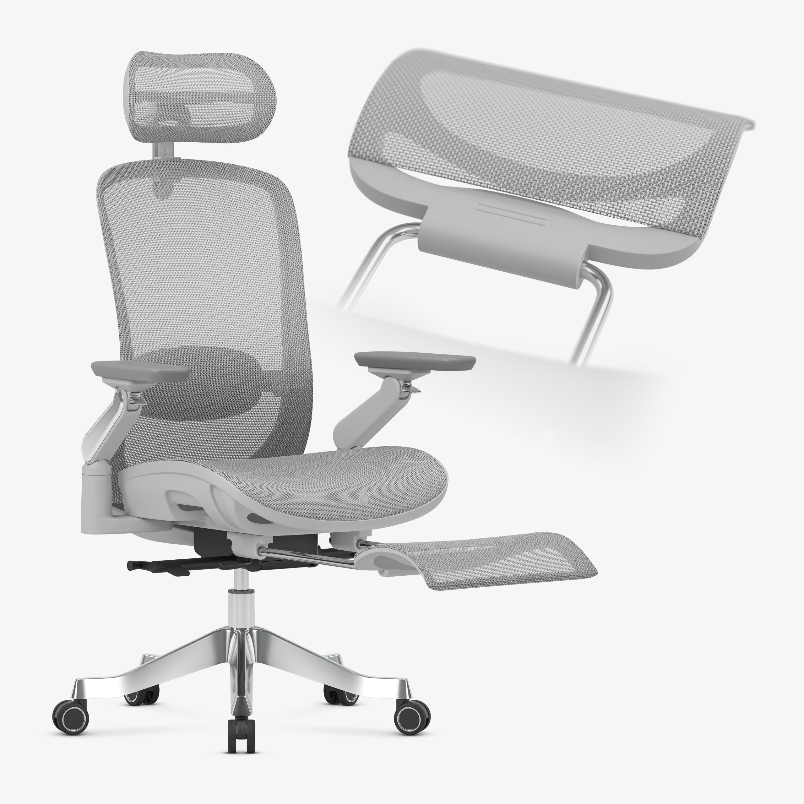 Sillón ergonómico con función de masaje Mark Adler Leadpro 8.7 Grey