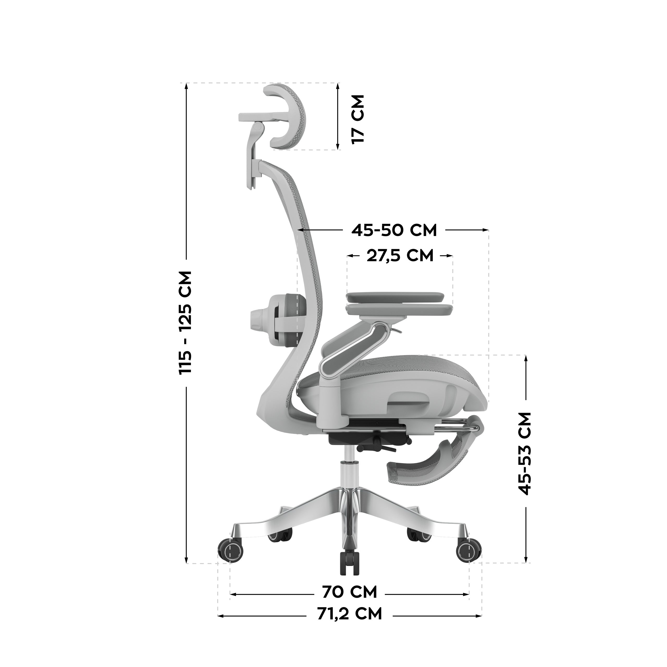 Sillón ergonómico con función de masaje Mark Adler Leadpro 8.7 Grey