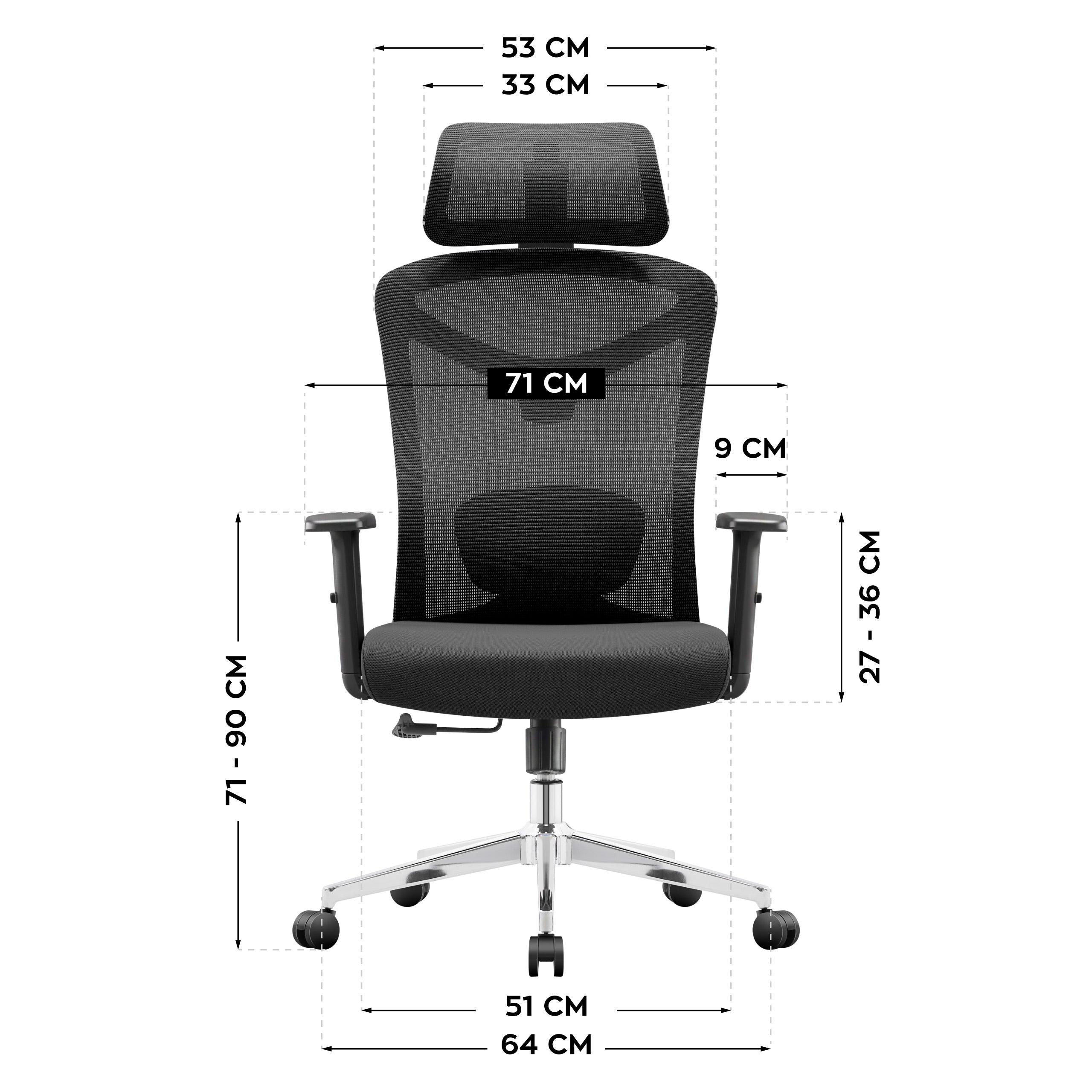Sillón ergonómico de oficina Mark Adler Manager 2.6 Black