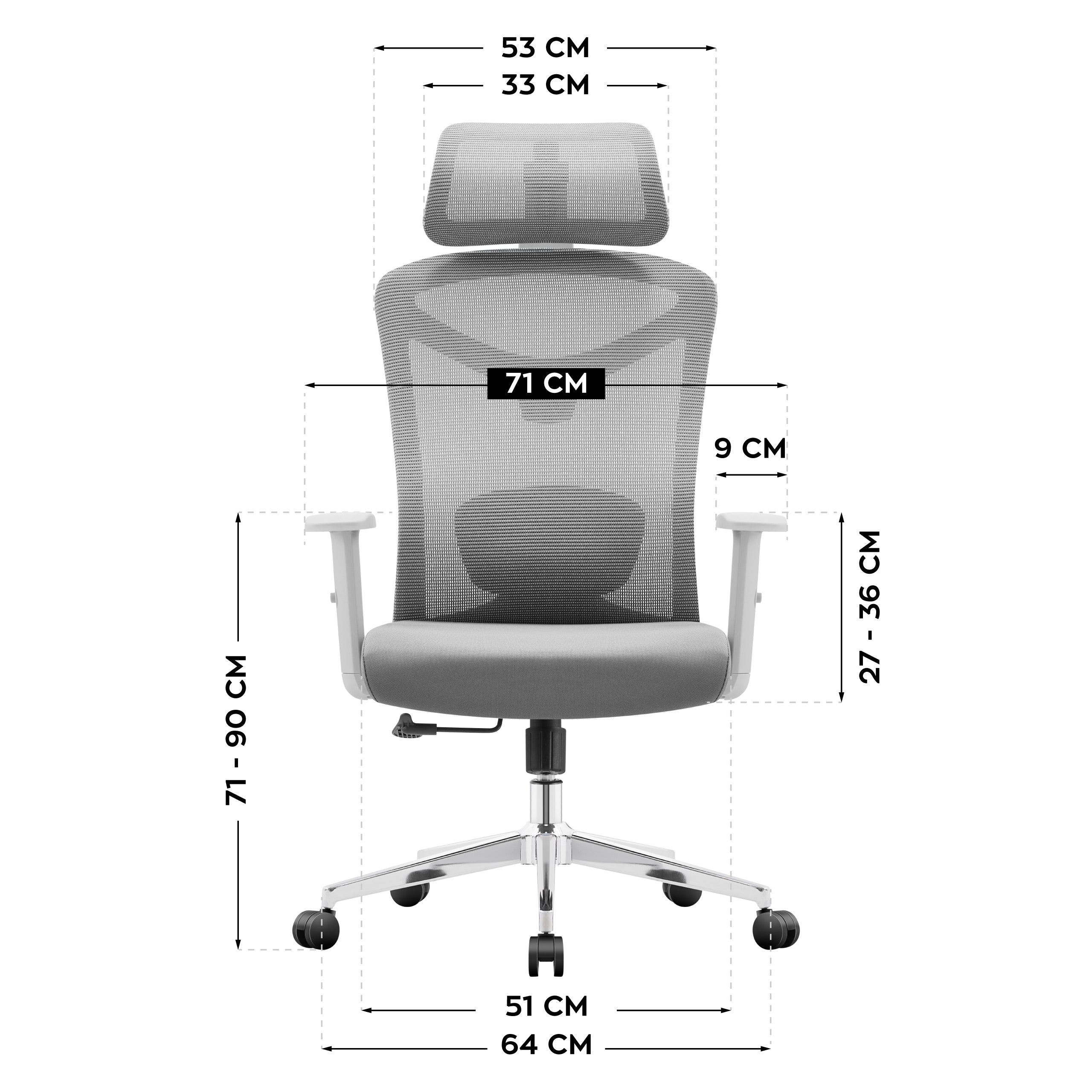 Sillón ergonómico de oficina Mark Adler Manager 2.6 Grey