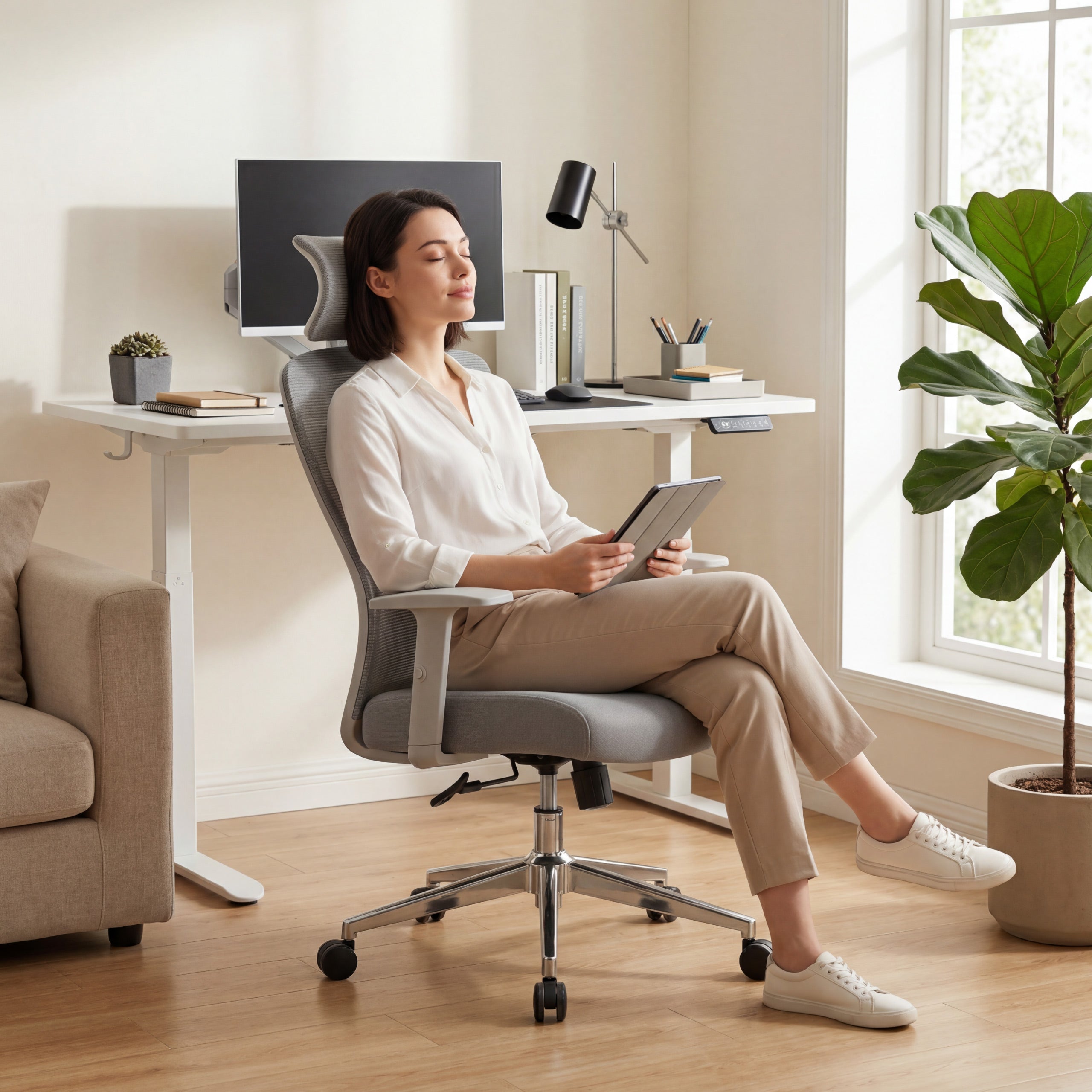 Sillón ergonómico de oficina Mark Adler Manager 2.6 Grey