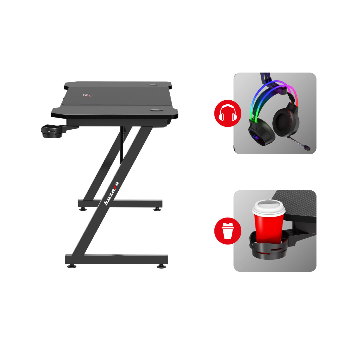 Soportes para tazas y auriculares