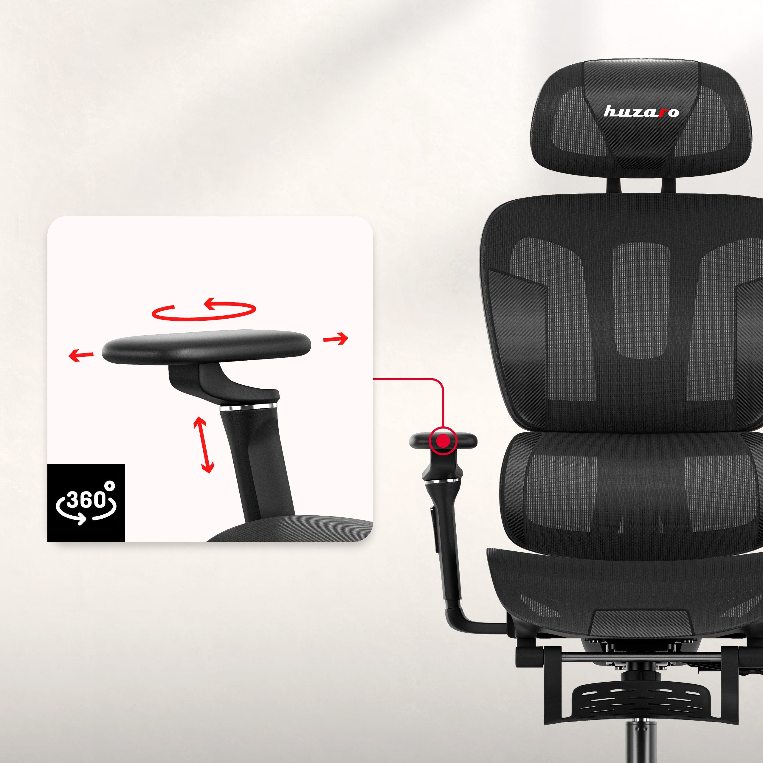 Reposabrazos con ajuste 5D