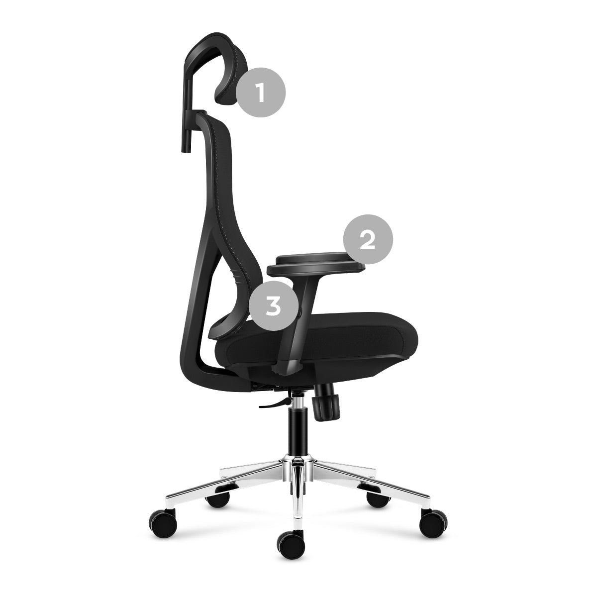 Silla de oficina ergonómica con ajuste