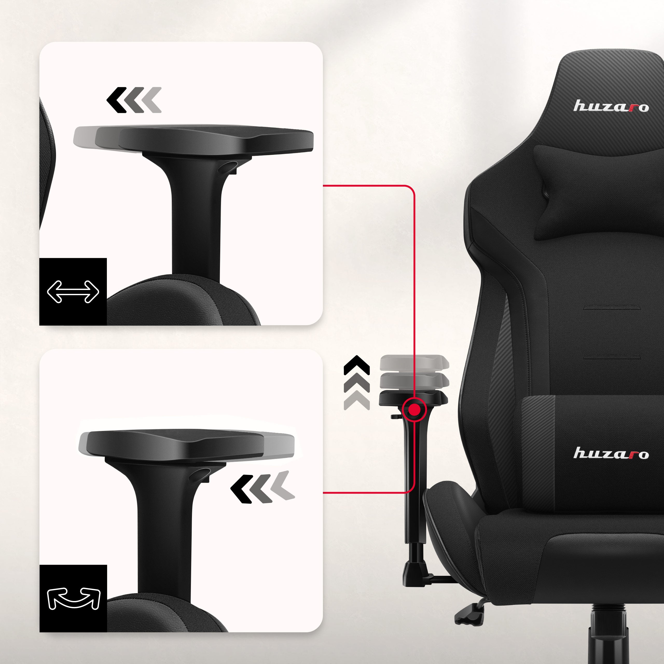 Reposabrazos con ajuste 3D