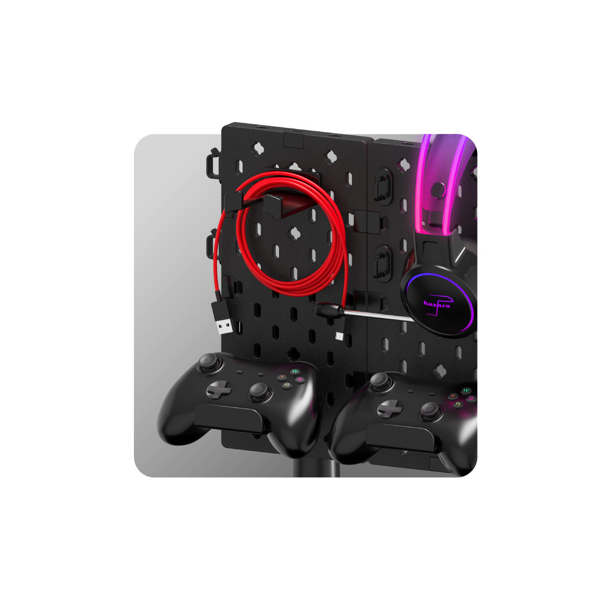Soporte para auriculares gaming, mandos y accesorios