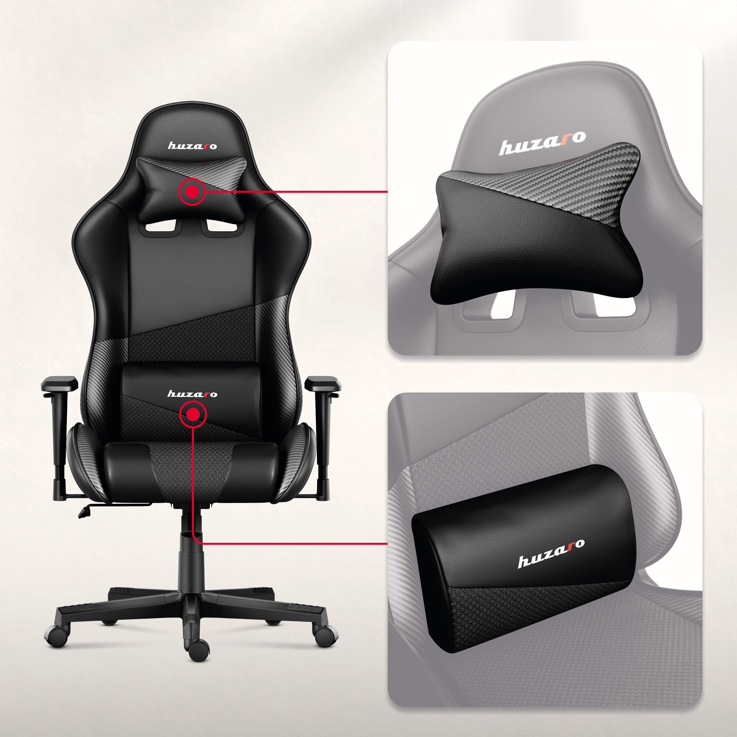 Almohadilla para los músculos del cuello y almohadilla lumbar ajustable