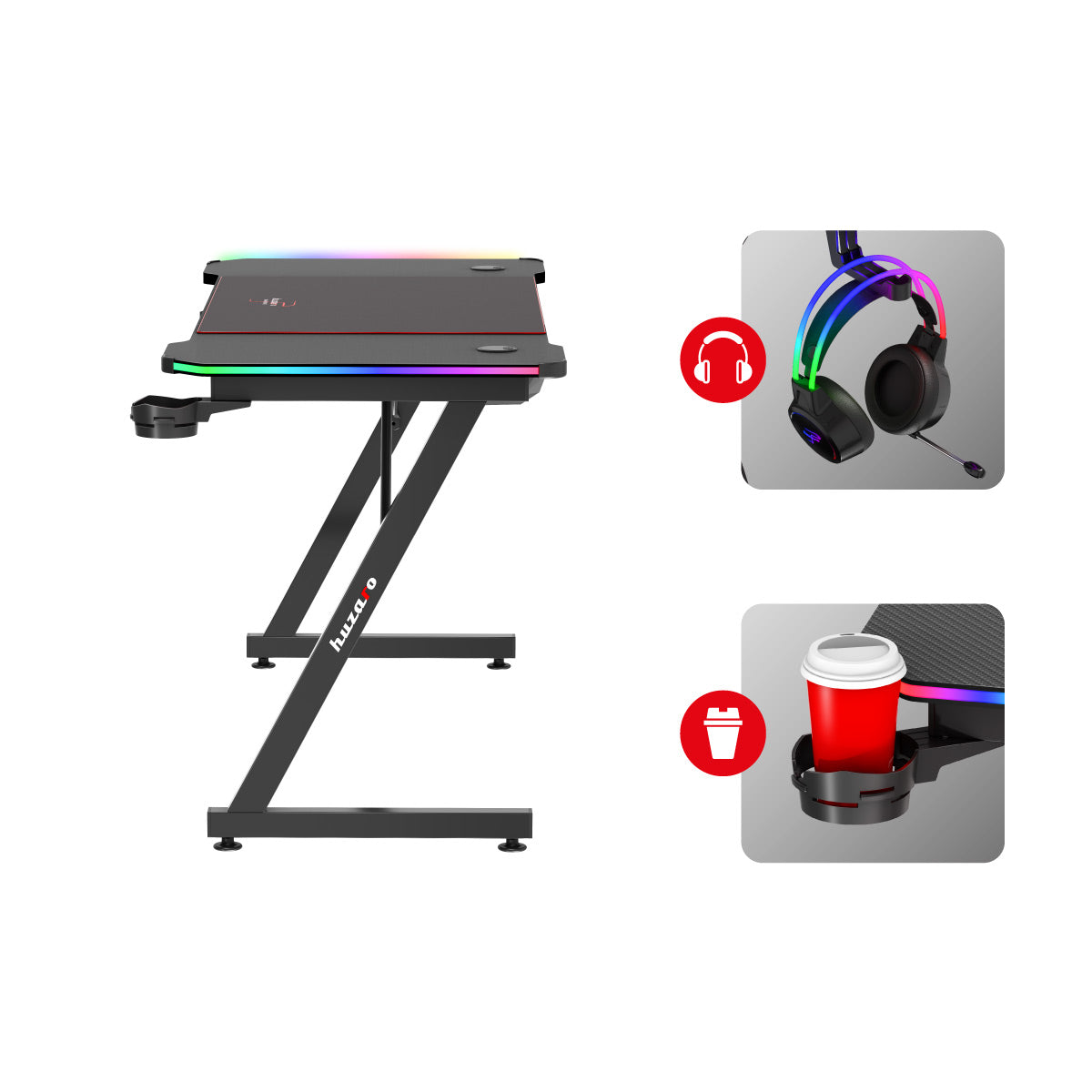 Soportes para tazas y auriculares