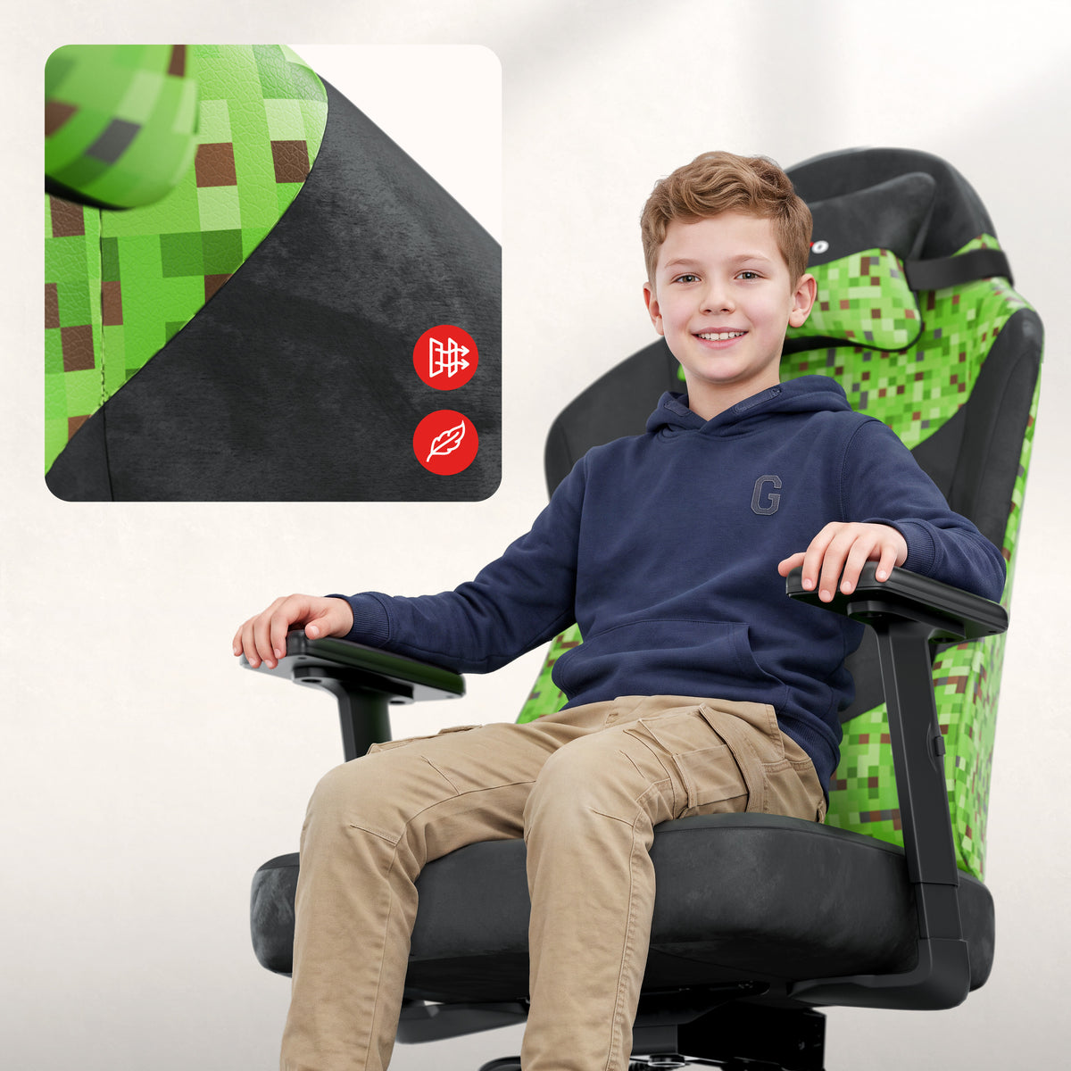 Silla gaming para adolescentes Huzaro Ranger 5.7 Black Pixel
