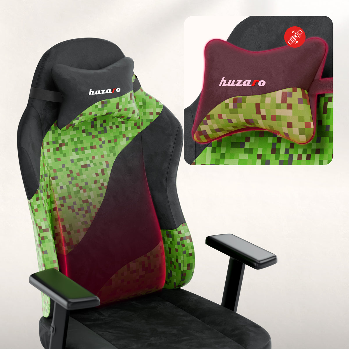 Silla gaming para adolescentes Huzaro Ranger 5.7 Black Pixel