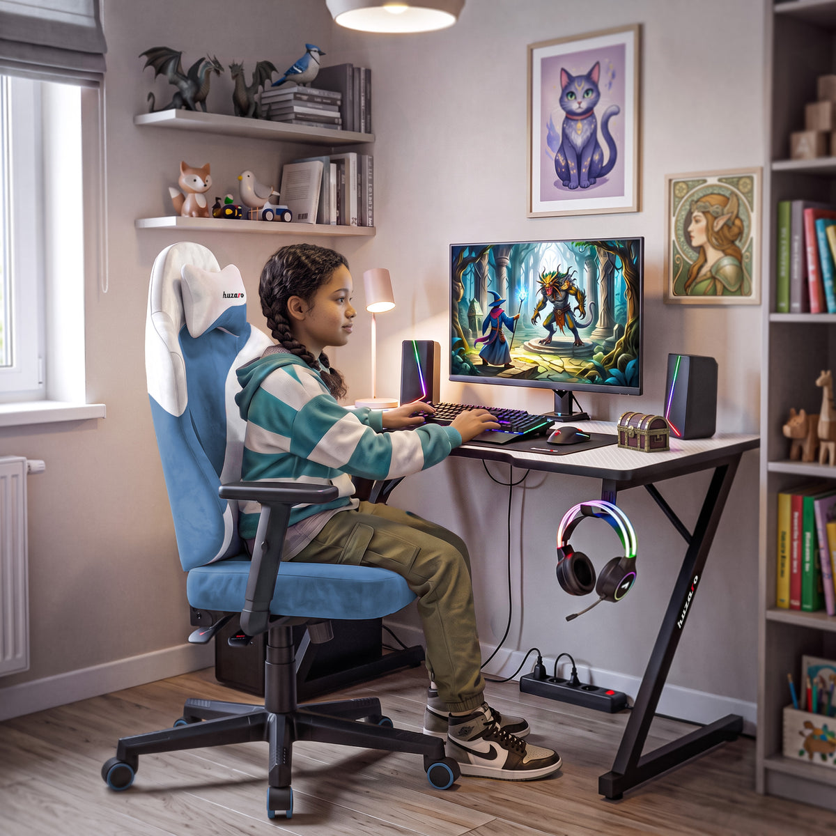 Silla gaming para adolescentes Huzaro Ranger 5.7 Azul