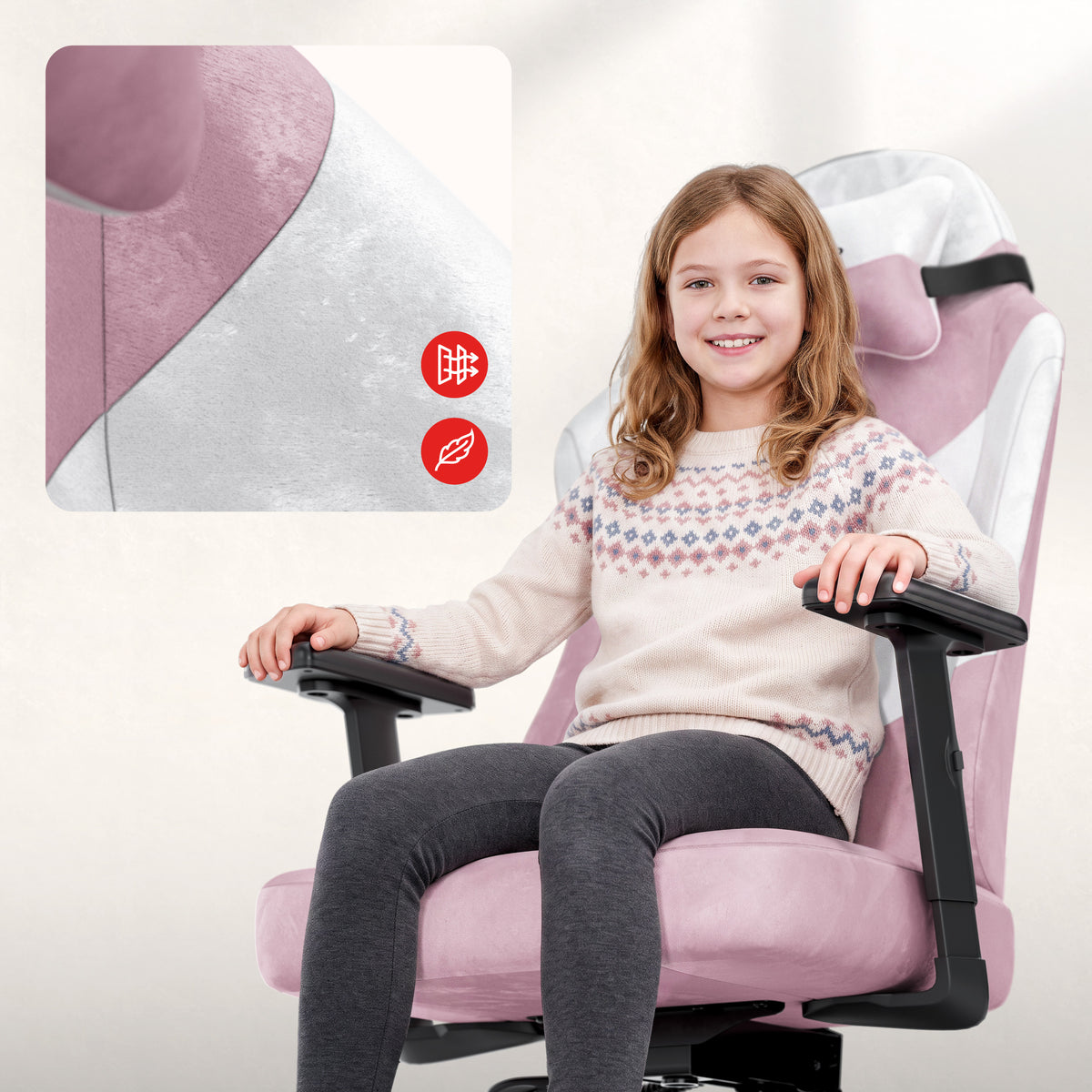 Silla gaming para adolescentes Huzaro Ranger 5.7 Lila