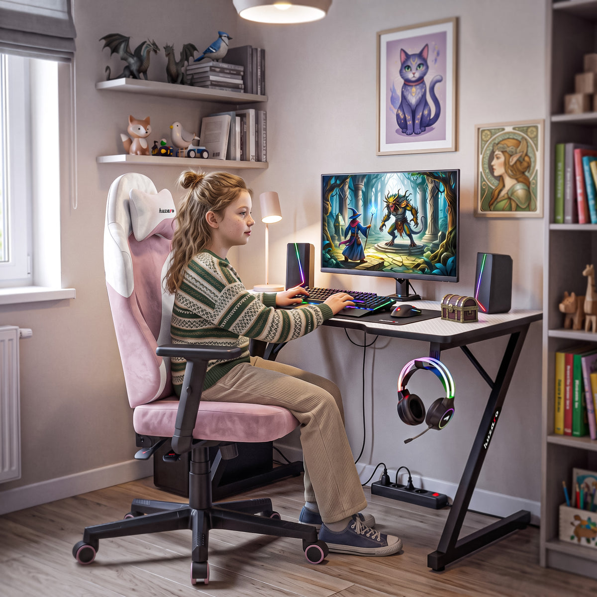 Silla gaming para adolescentes Huzaro Ranger 5.7 Lila