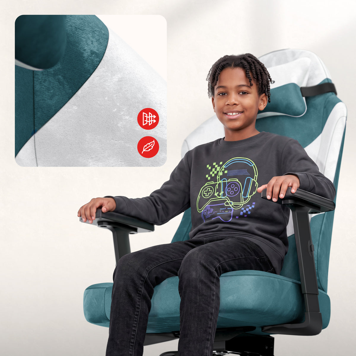 Silla gaming para adolescentes Huzaro Ranger 5.7 Teal