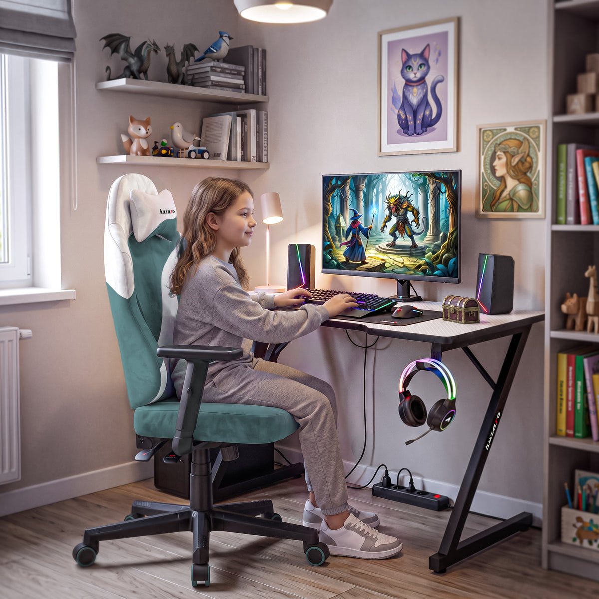 Silla gaming para adolescentes Huzaro Ranger 5.7 Teal