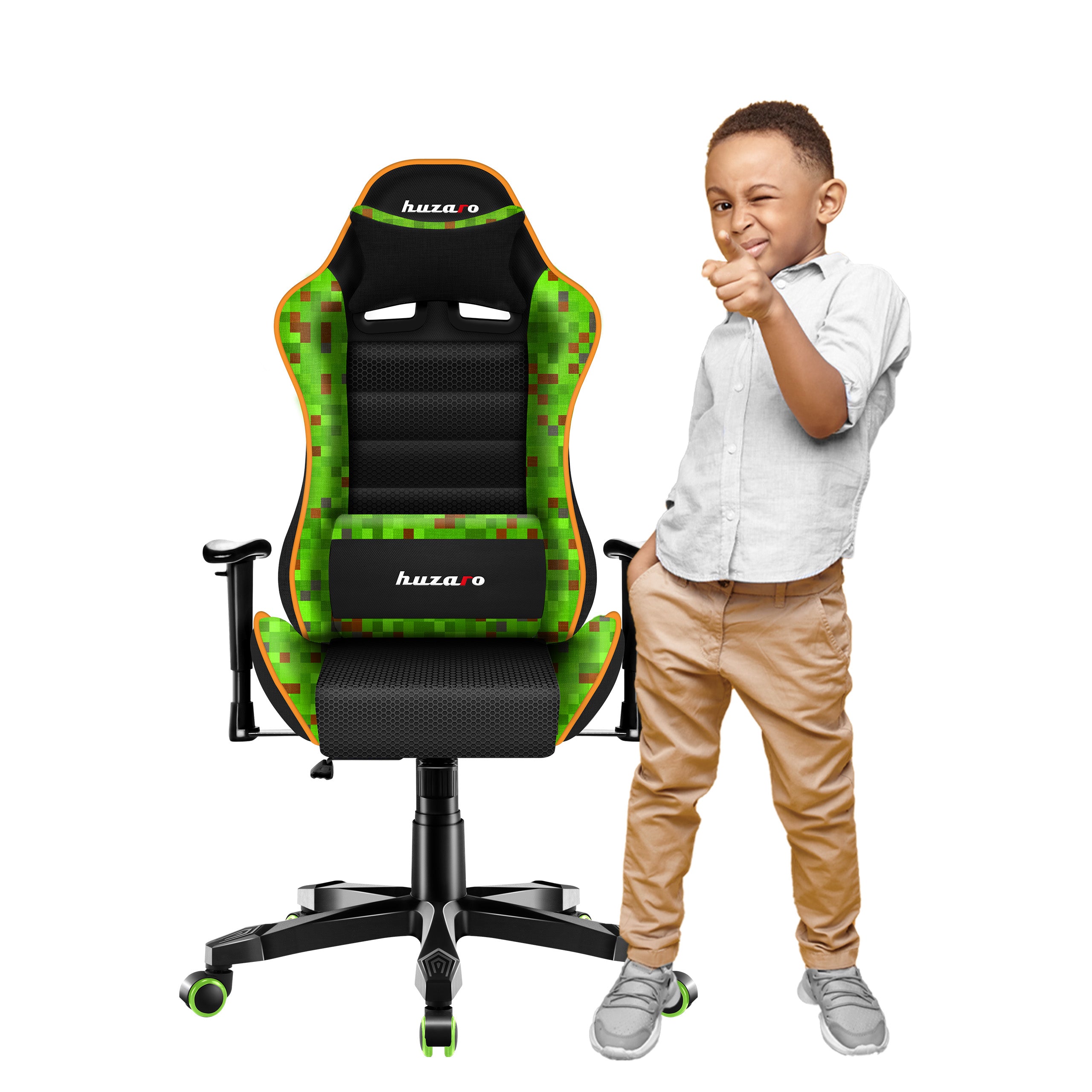 Sillón gaming para niños HUZARO RANGER 6.0 Pixel Mesh