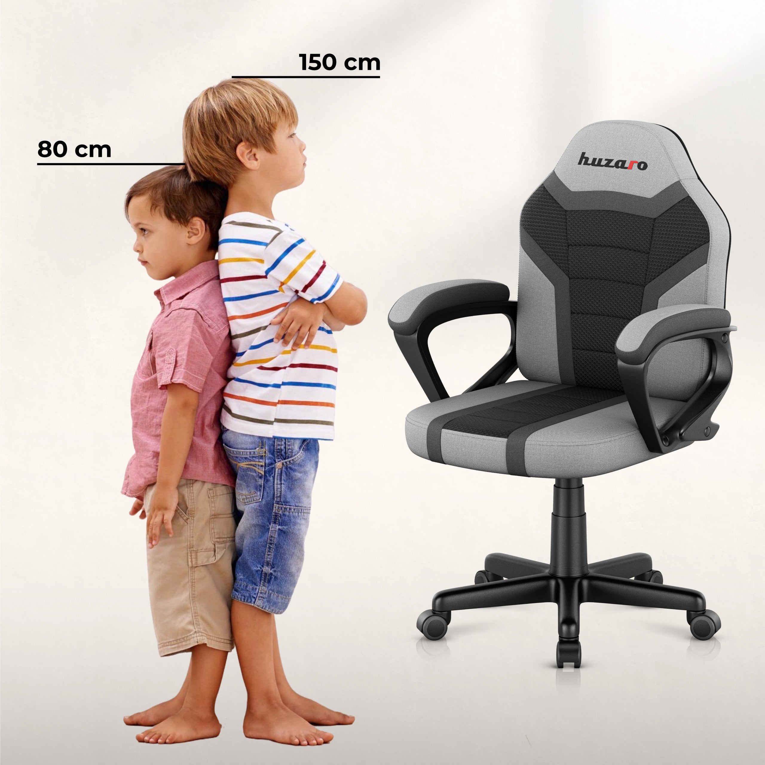 Sillón gaming para niños HUZARO RANGER 1.0 Grey Mesh