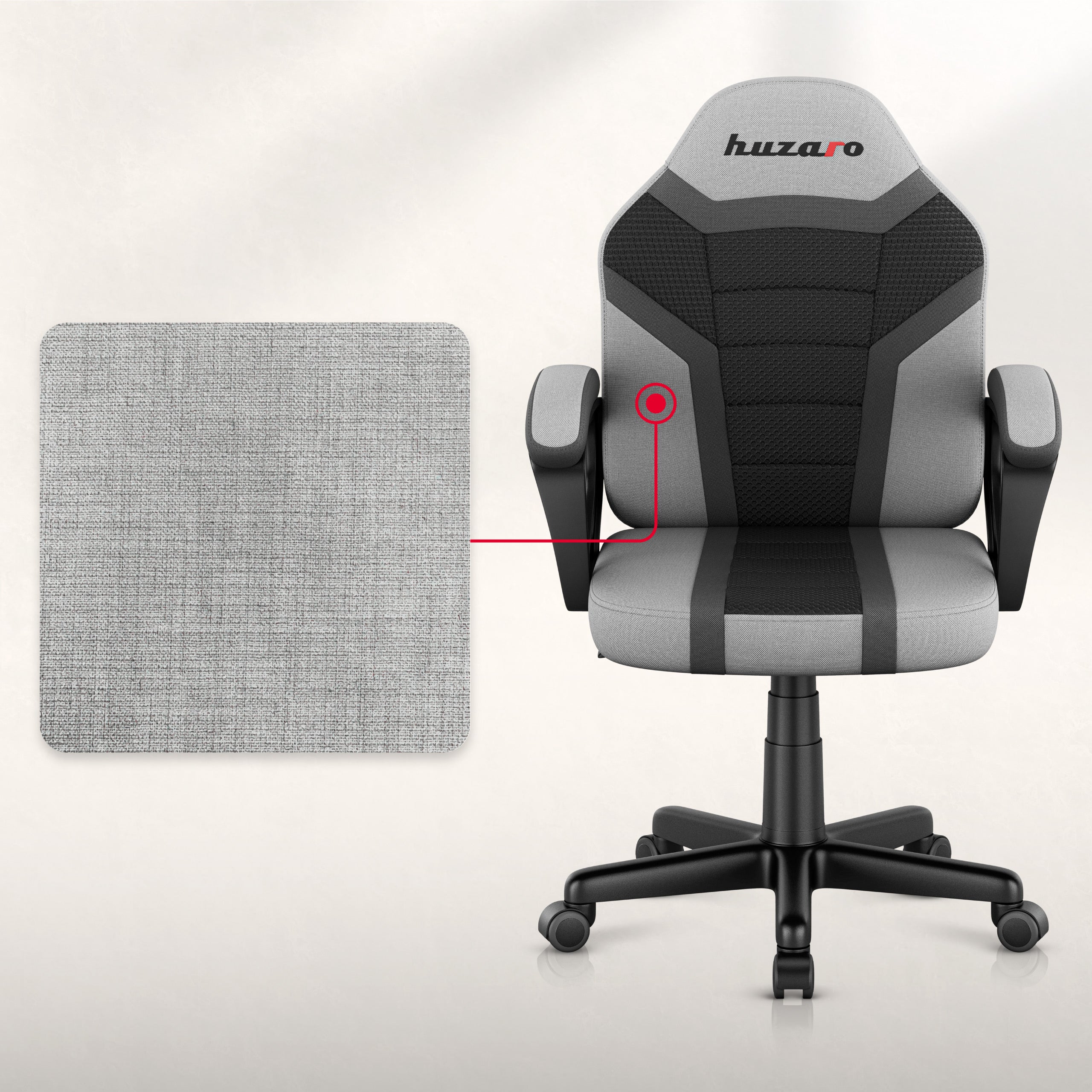 Sillón gaming para niños HUZARO RANGER 1.0 Grey Mesh