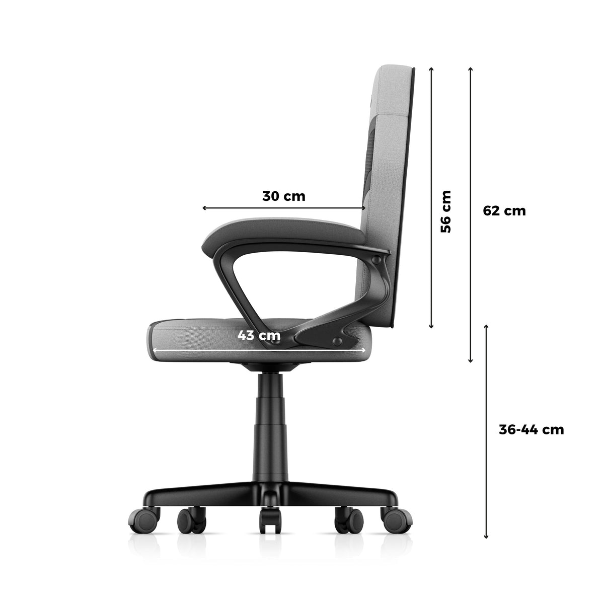 Sillón gaming para niños HUZARO RANGER 1.0 Grey Mesh