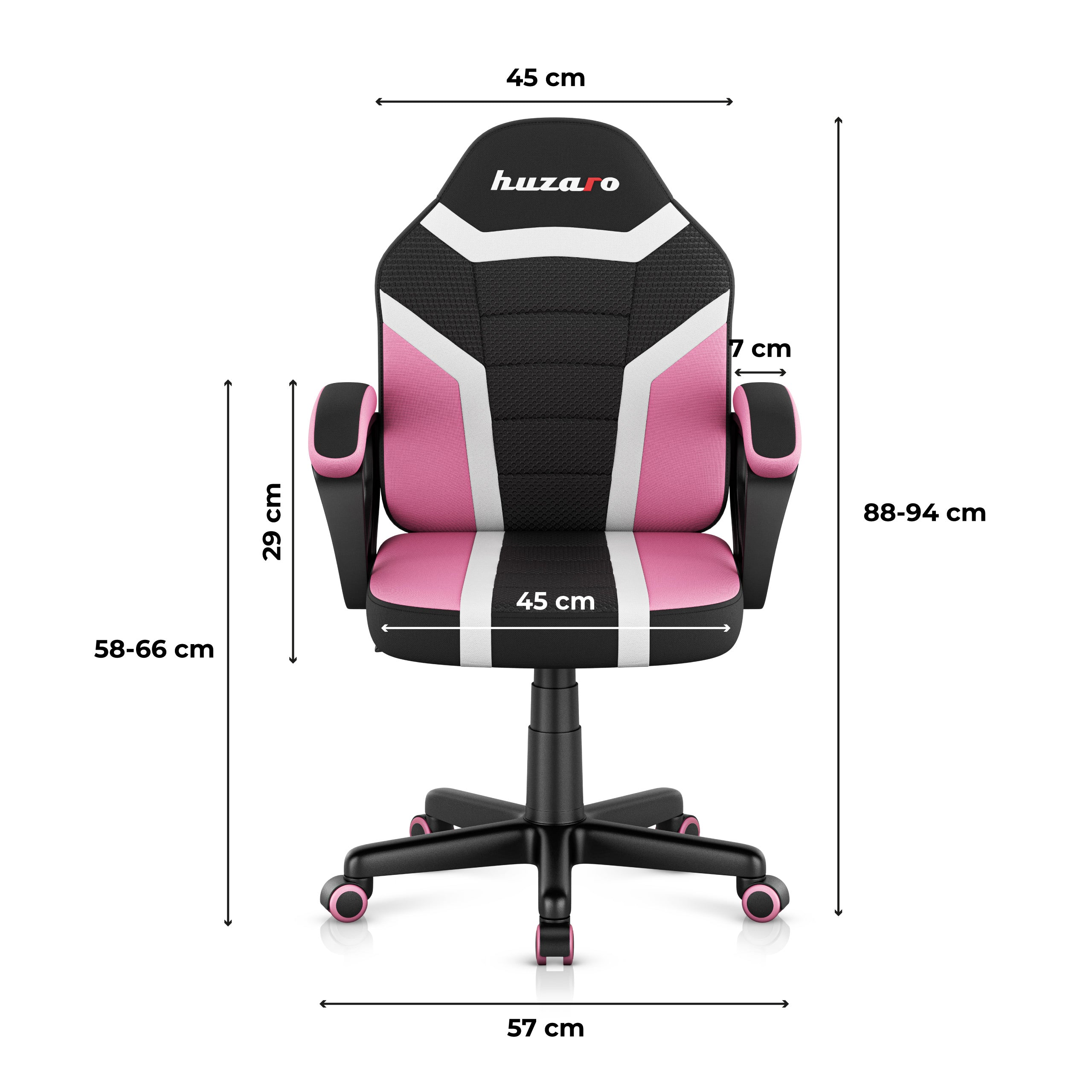 Sillón gaming para niños HUZARO RANGER 1.0 Pink Mesh