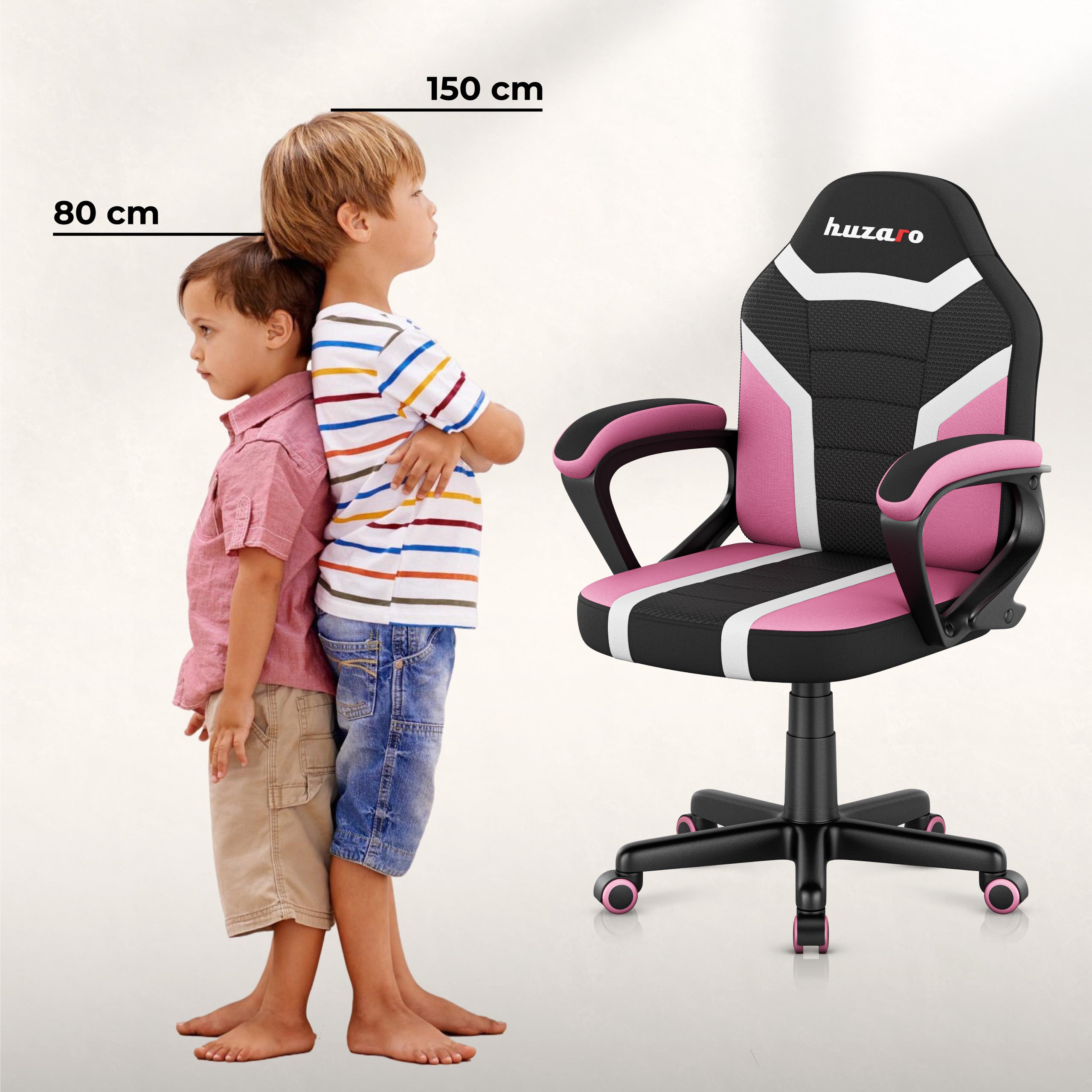 Sillón gaming para niños HUZARO RANGER 1.0 Pink Mesh