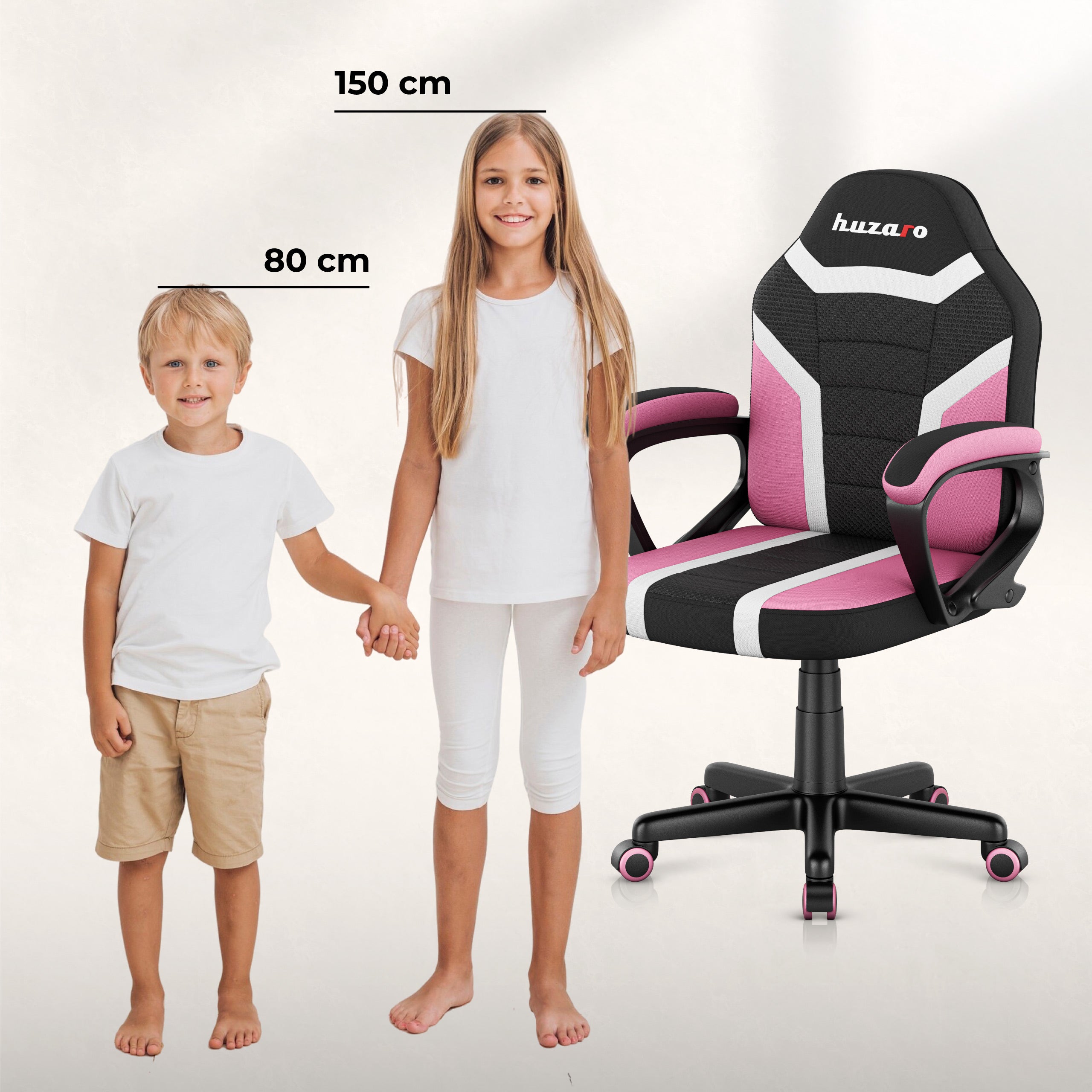 Sillón gaming para niños HUZARO RANGER 1.0 Pink Mesh