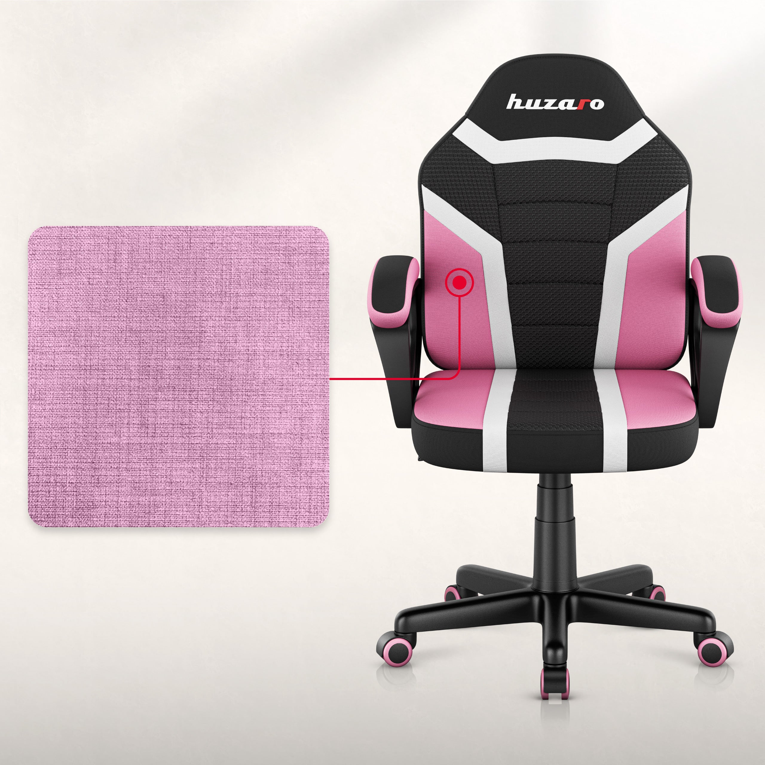 Sillón gaming para niños HUZARO RANGER 1.0 Pink Mesh