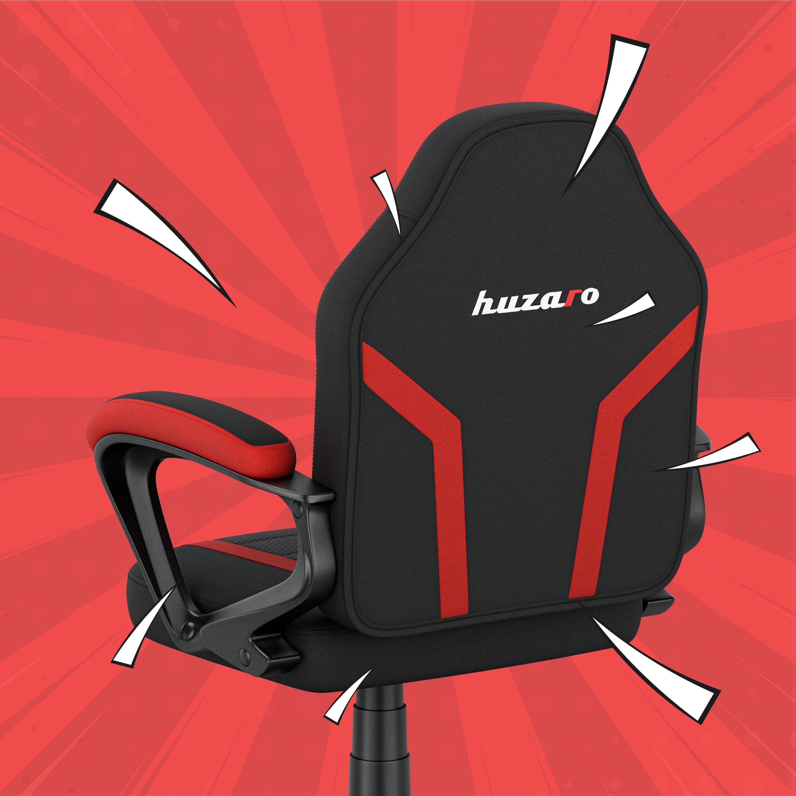 Sillón gaming para niños HUZARO RANGER 1.0 Red Mesh