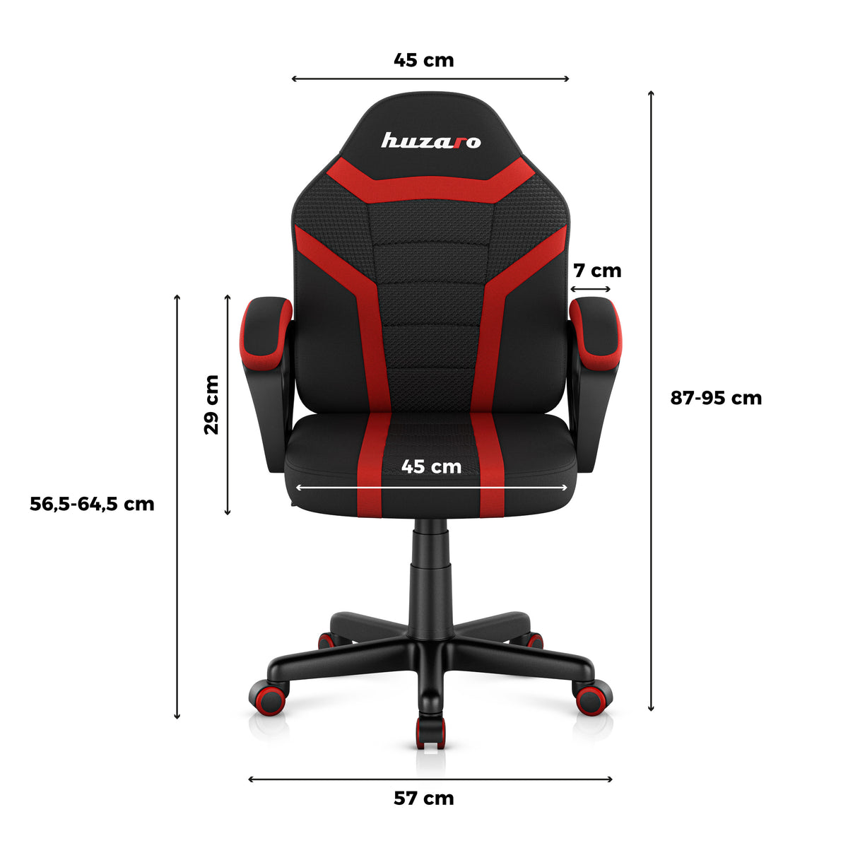 Sillón gaming para niños HUZARO RANGER 1.0 Red Mesh