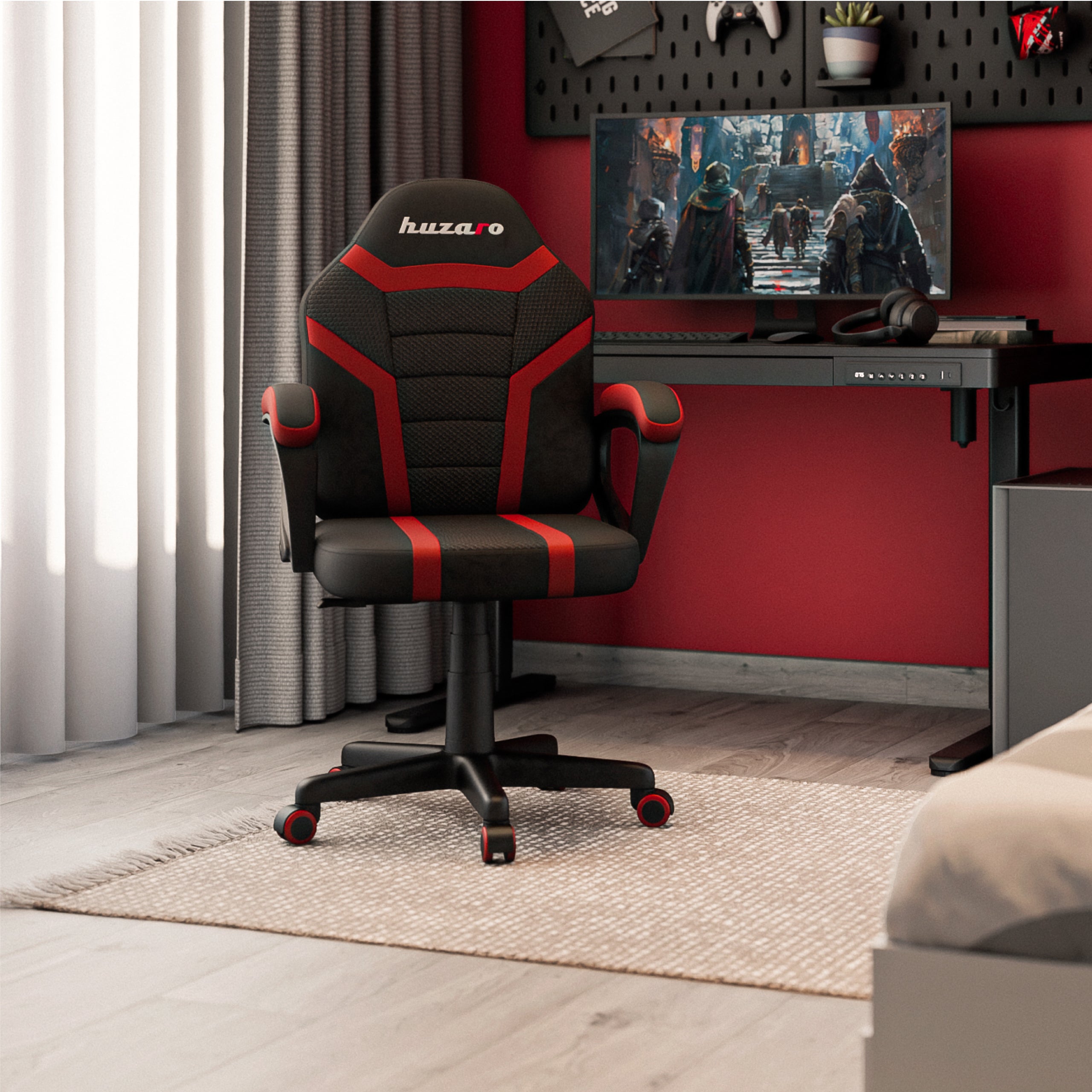 Sillón gaming para niños HUZARO RANGER 1.0 Red Mesh