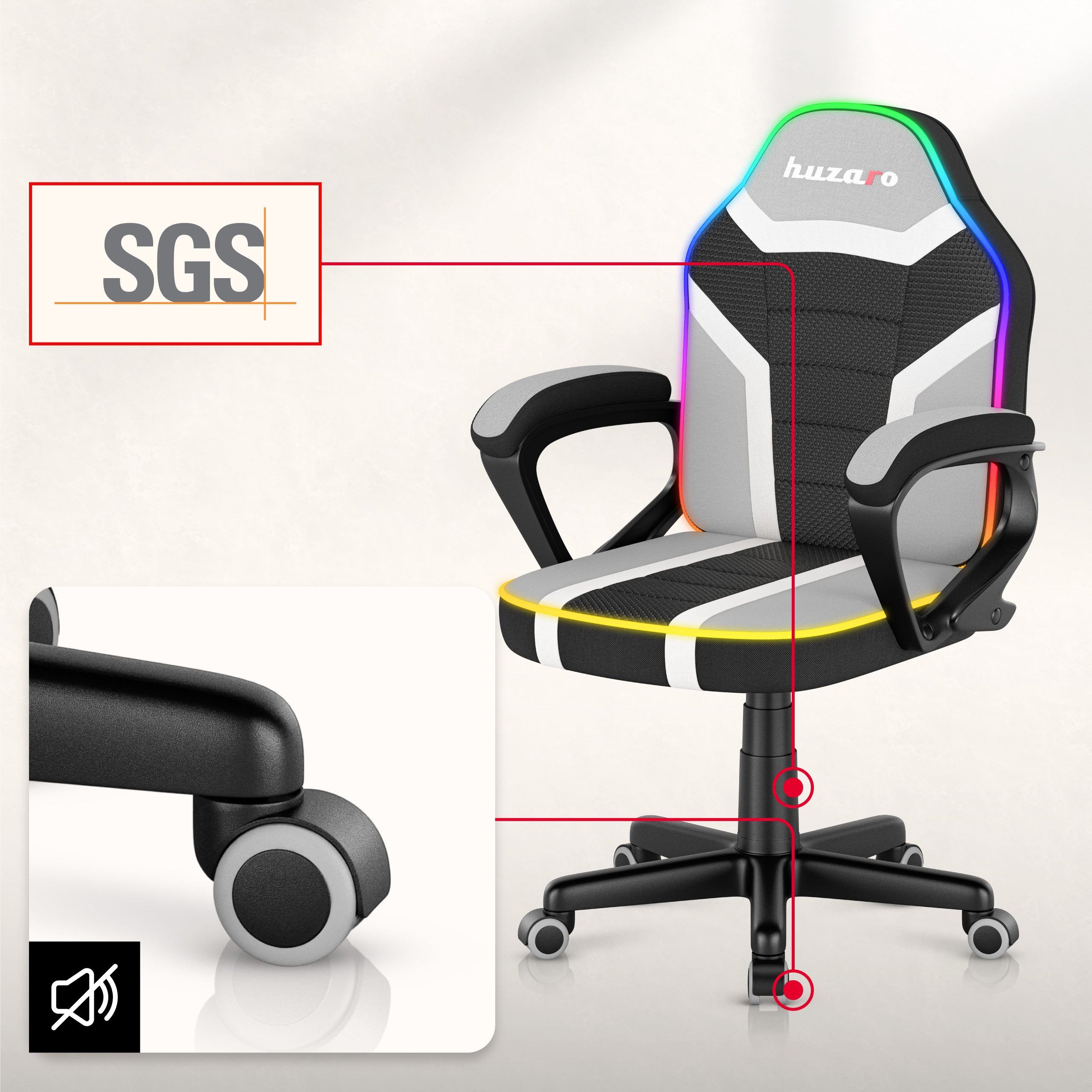 Sillón gaming para niños Huzaro Ranger 1.0 RGB