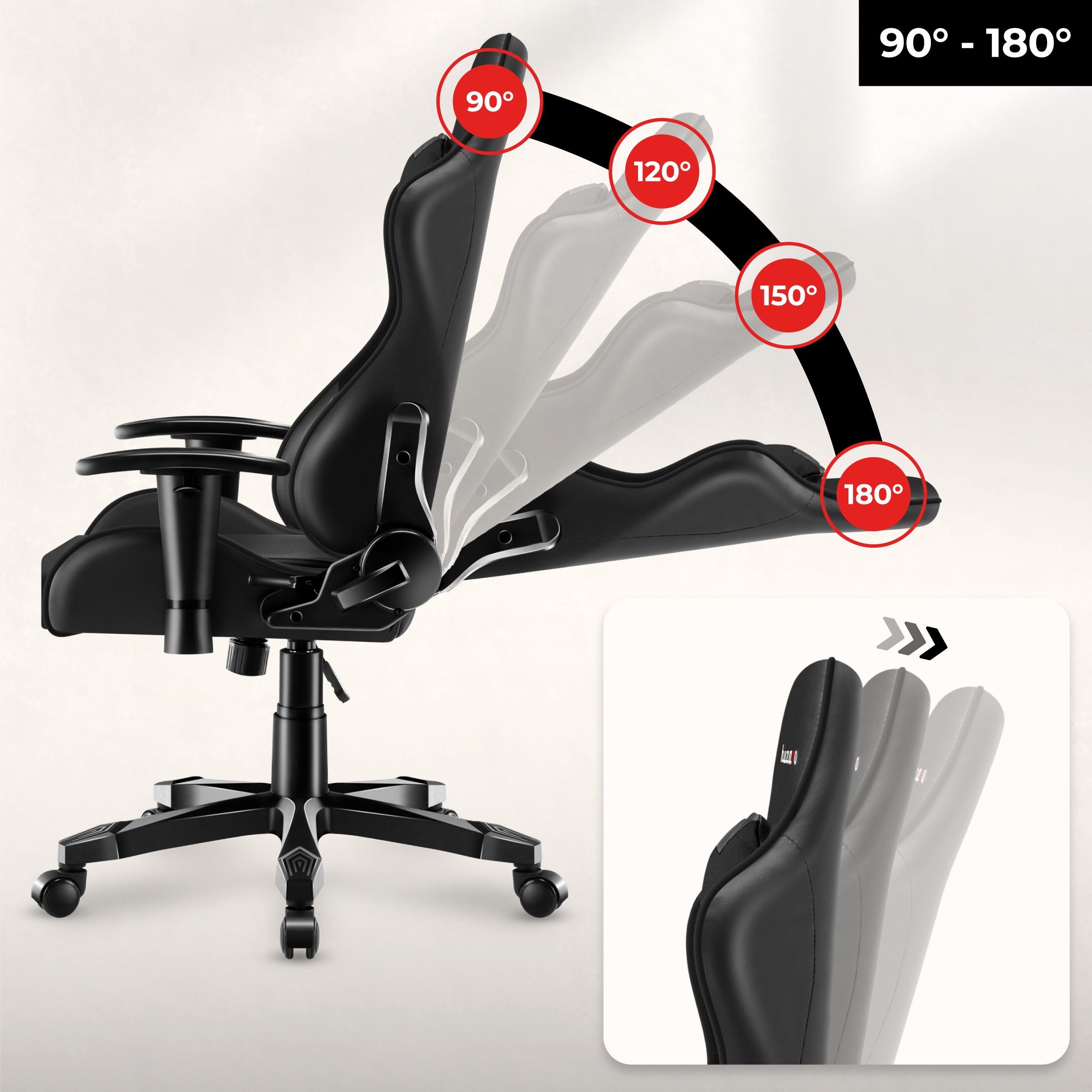 Sillón gaming para niños Huzaro RANGER 6.0 Negro