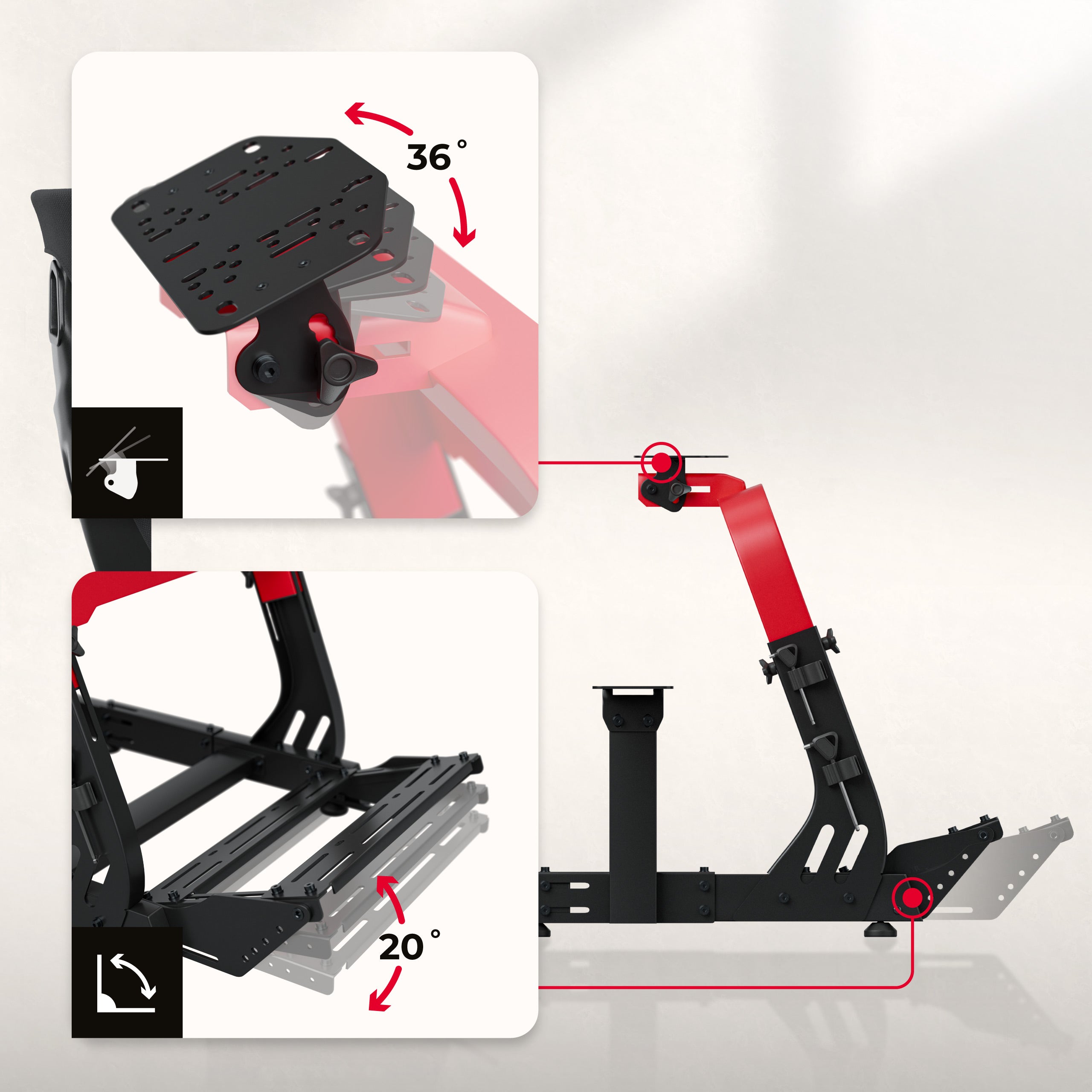 Cabina de carreras Huzaro Speed 8.3 para sim racing