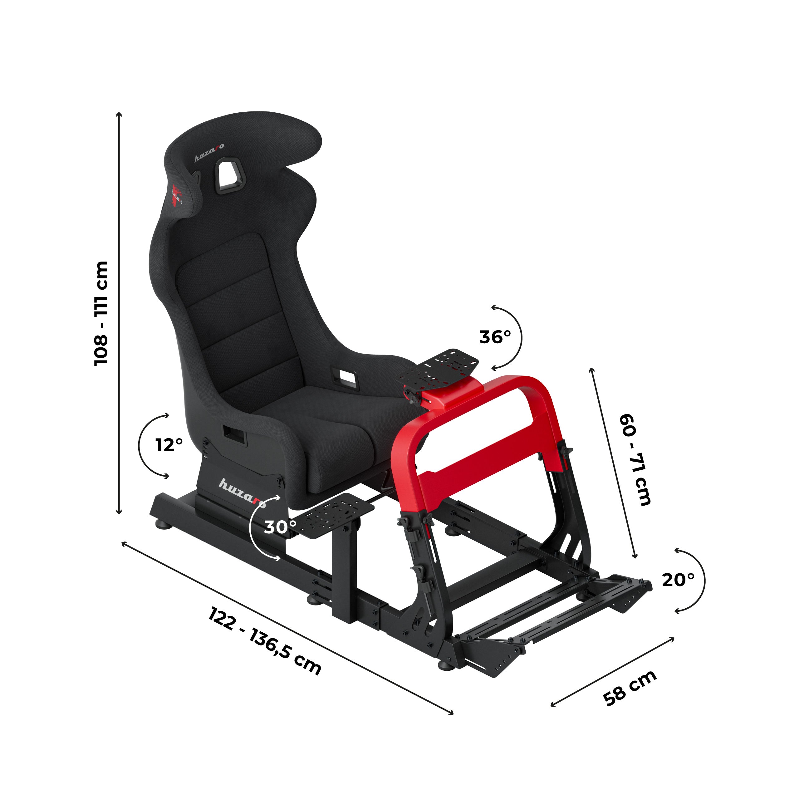 Cabina de carreras Huzaro Speed 8.3 para sim racing