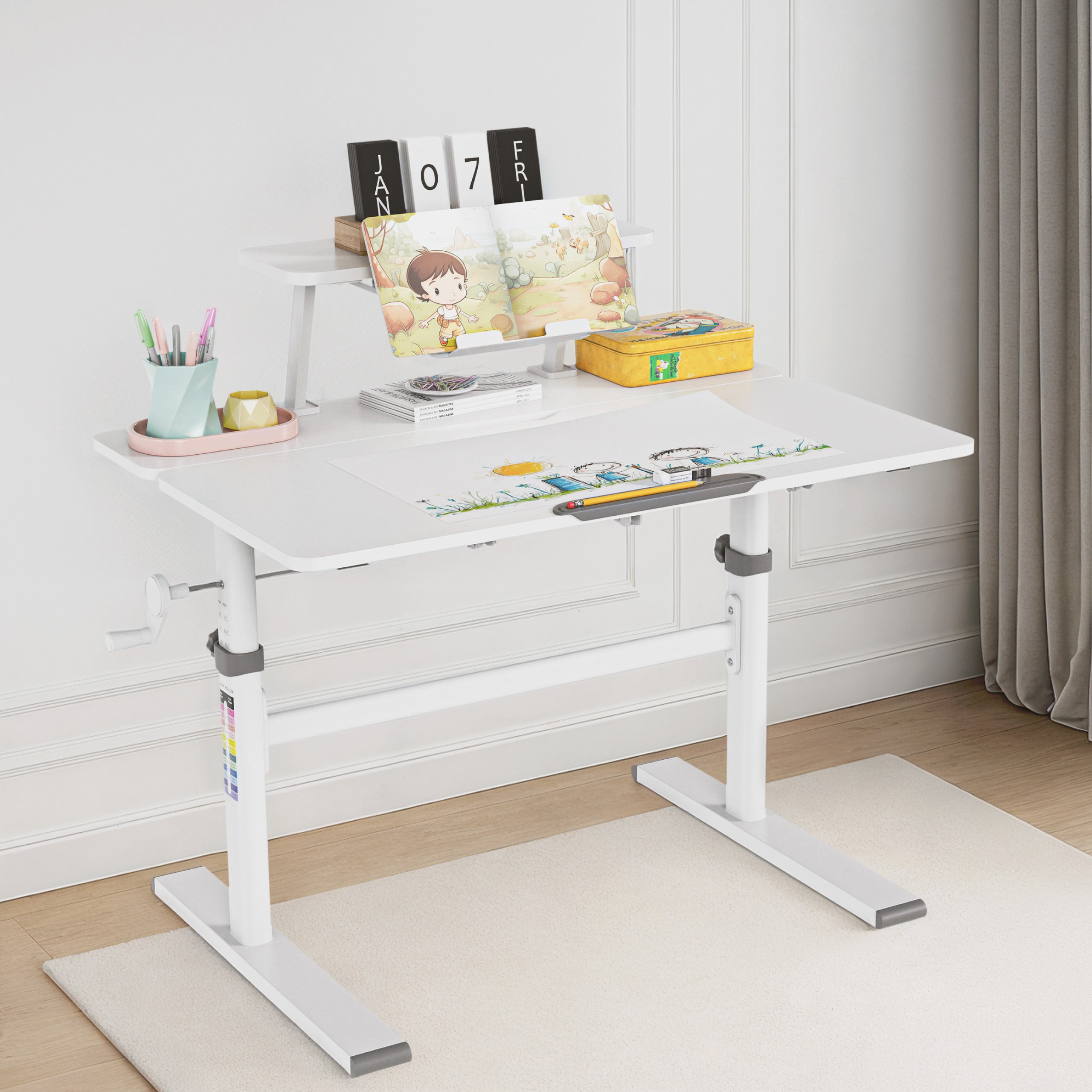 Escritorio infantil regulable Mark Adler Study 3.7 Grey de 90 cm