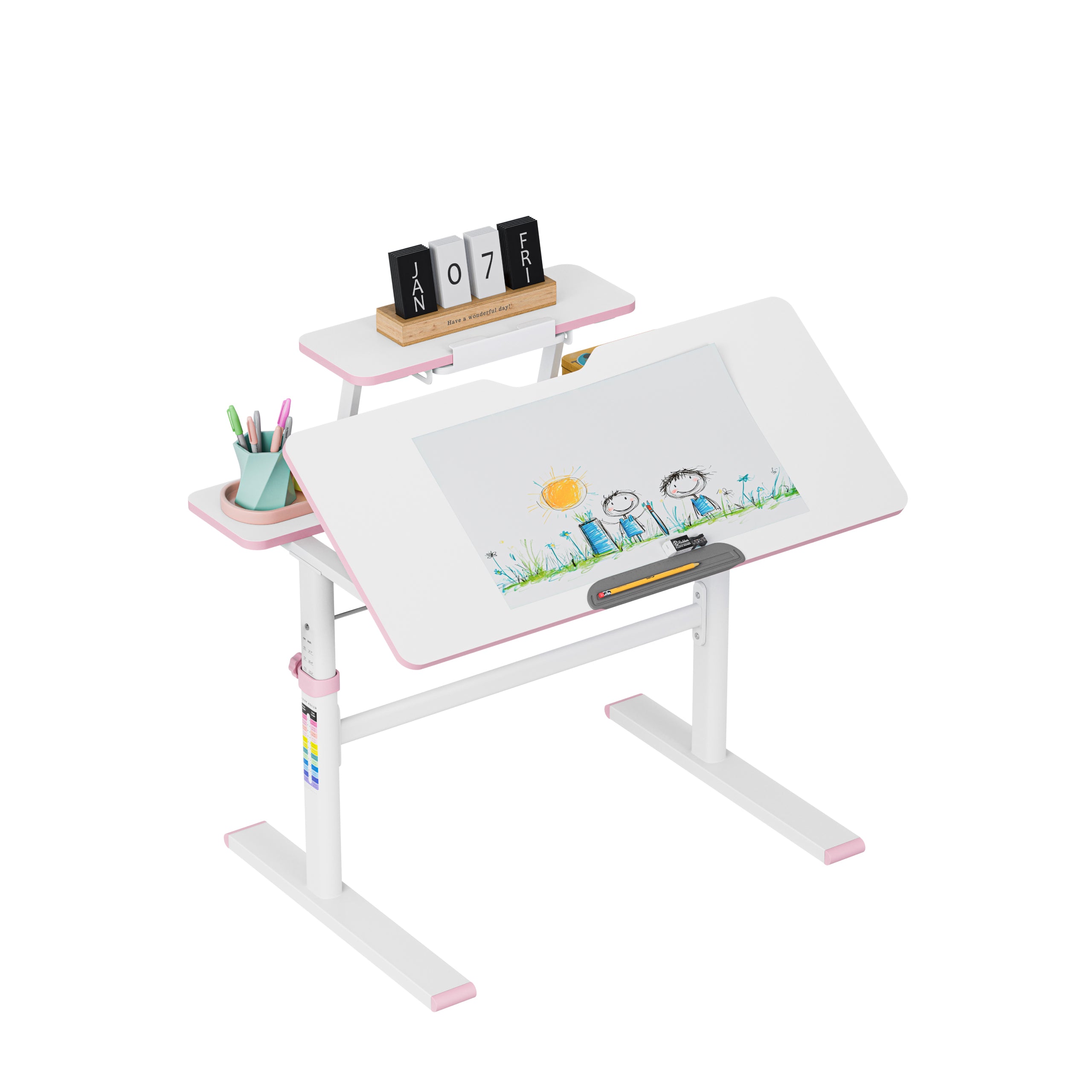 Escritorio infantil regulable Mark Adler Study 3.7 Pink de 90 cm
