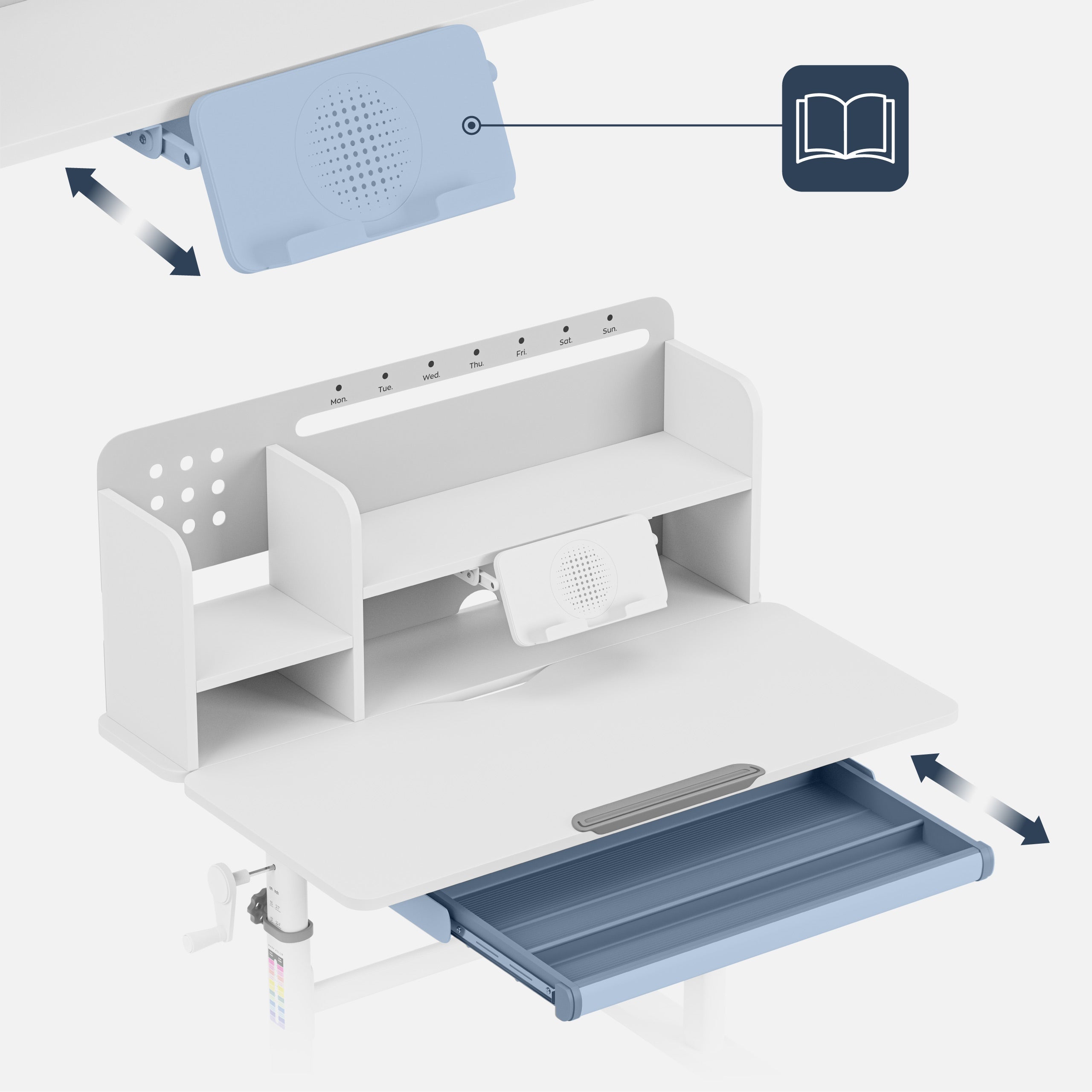 Escritorio ergonómico para niños Mark Adler Study 5.0 Grey de 90 cm