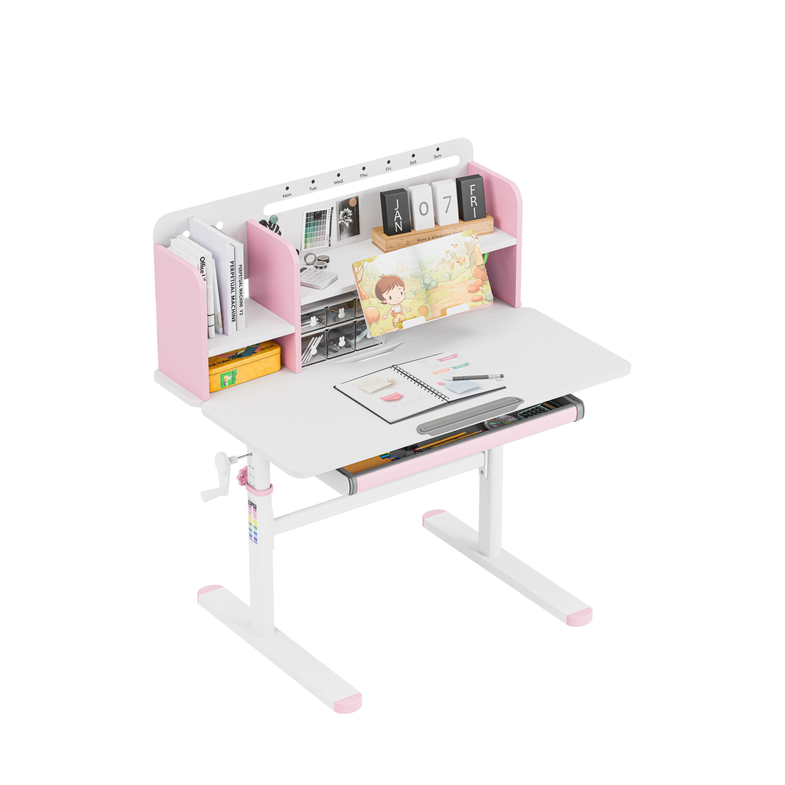 Escritorio ergonómico para niños Mark Adler Study 5.0 Pink, 90 cm