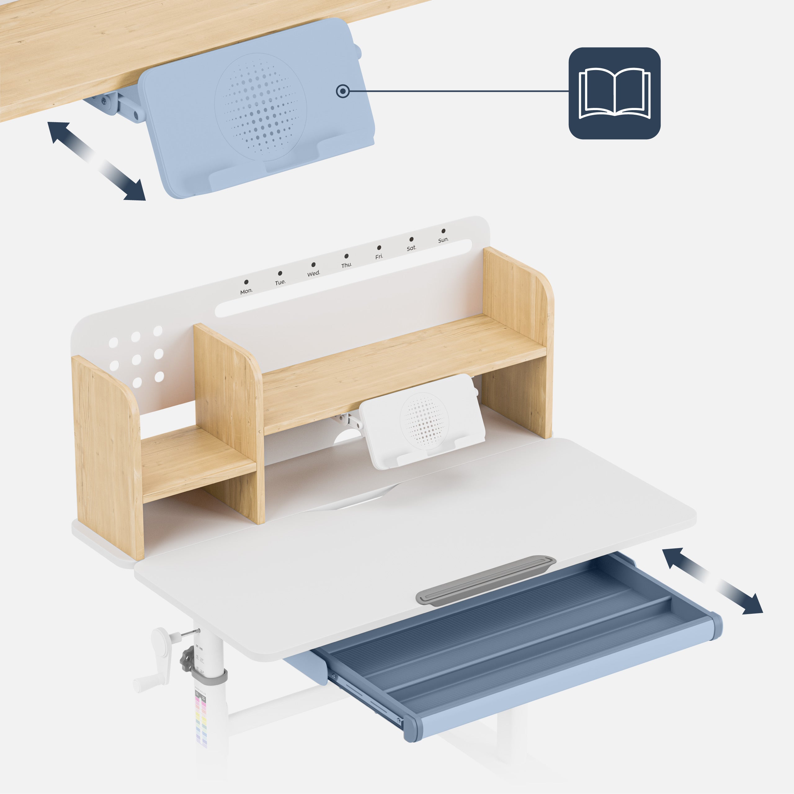 Escritorio ergonómico para niños Mark Adler Study 5.0 Wood de 90 cm
