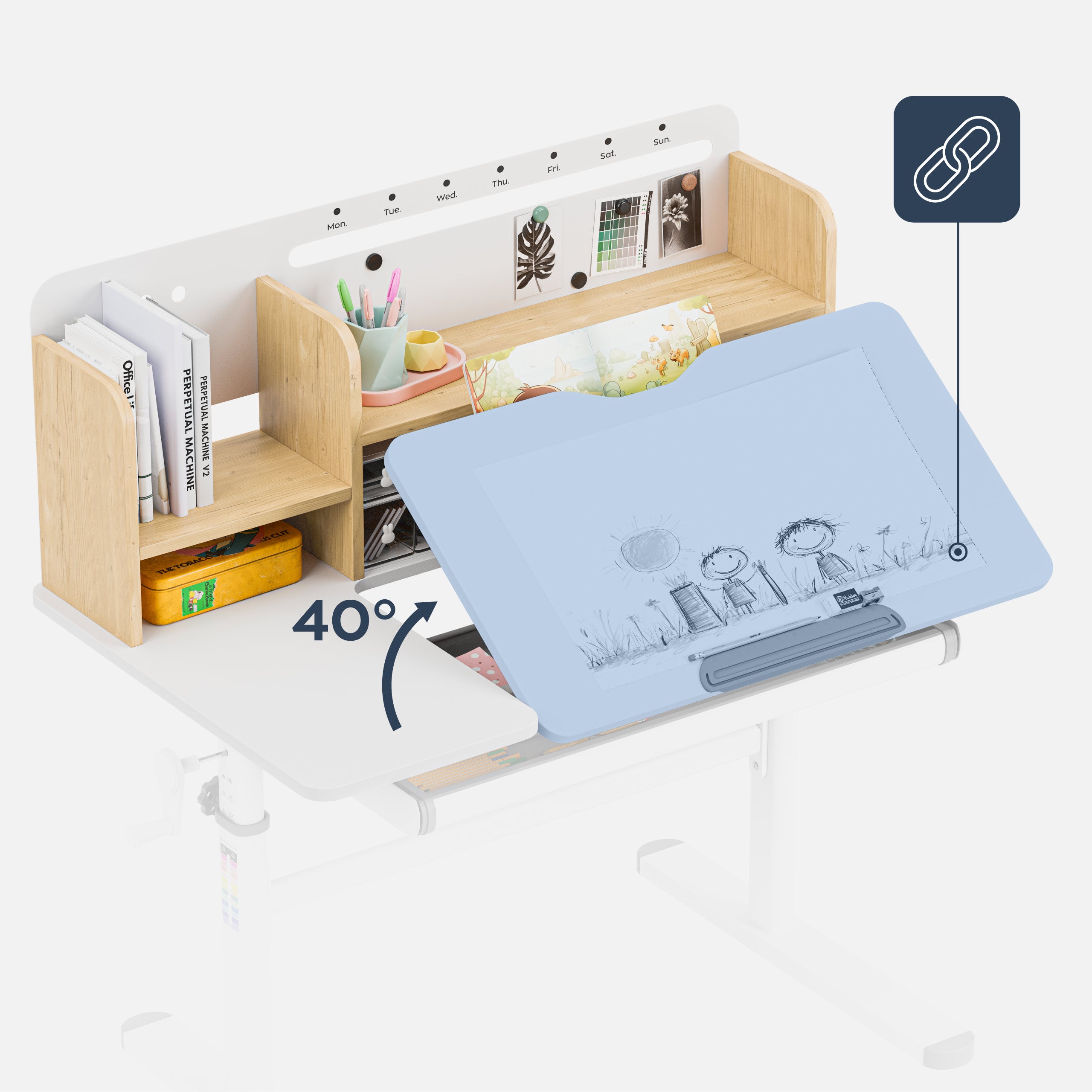 Escritorio infantil Mark Adler Study 5.7 Wood de 100 cm