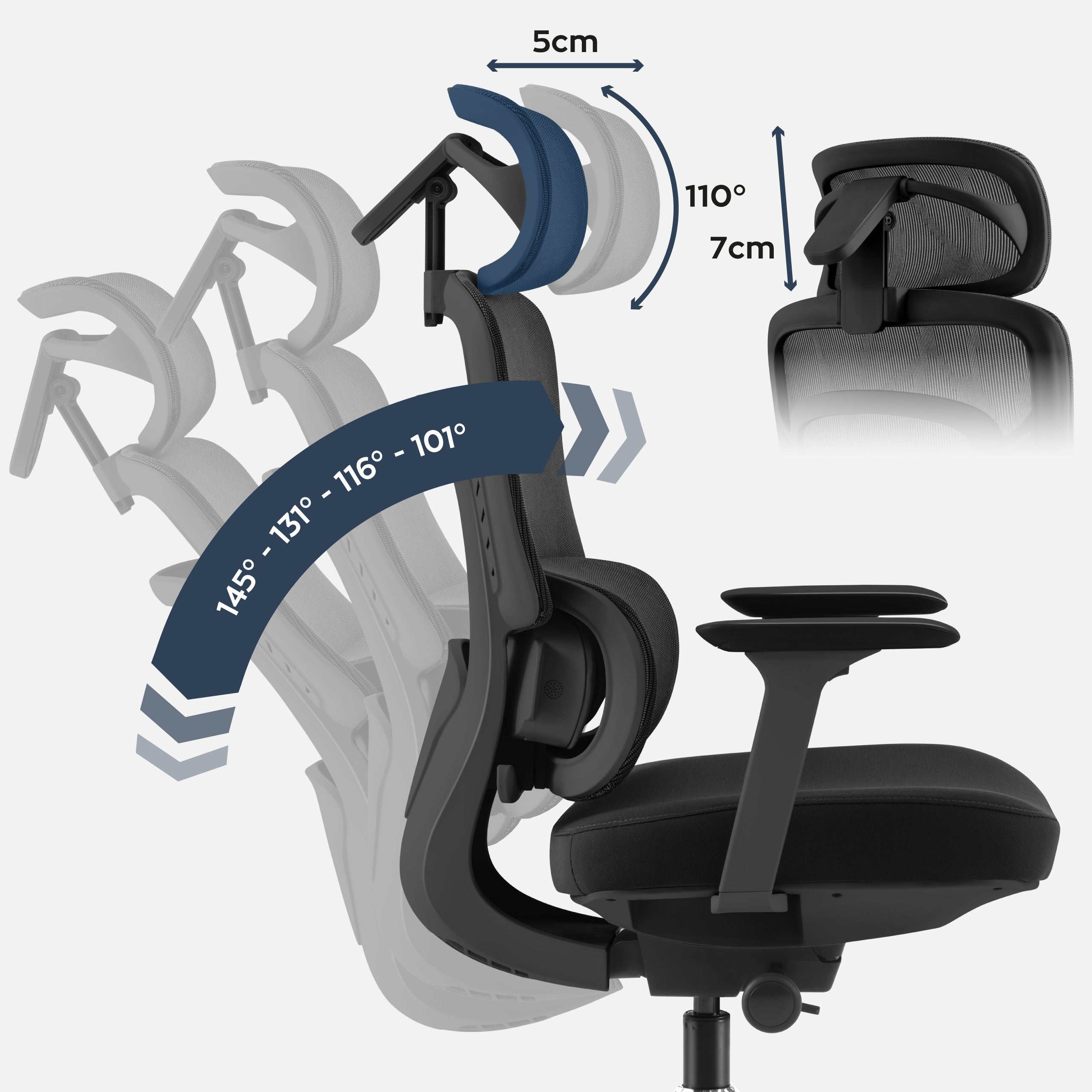 Sillón de oficina con función de masaje Mark Adler Visioner 6.1 Black