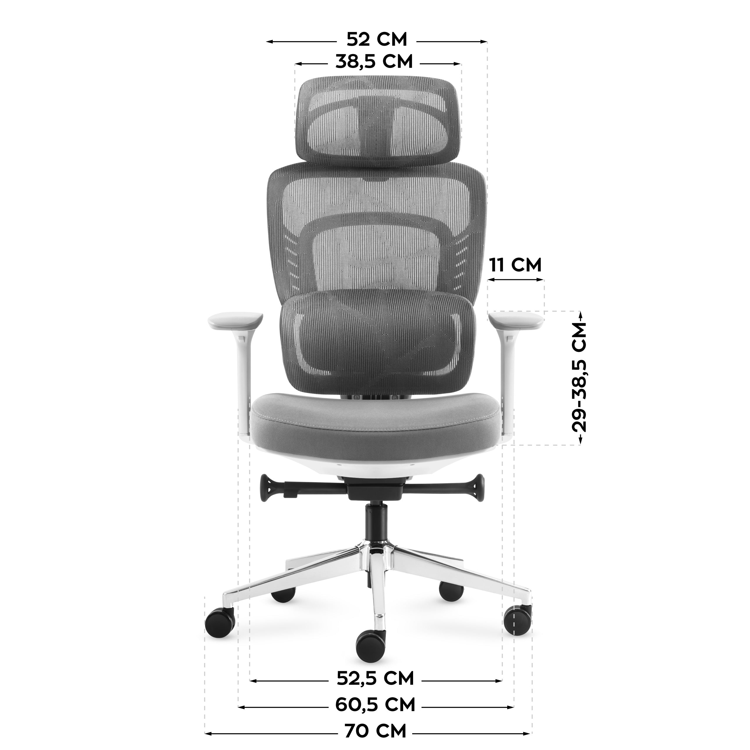Sillón de oficina con función de masaje Mark Adler Visioner 6.1 Grey
