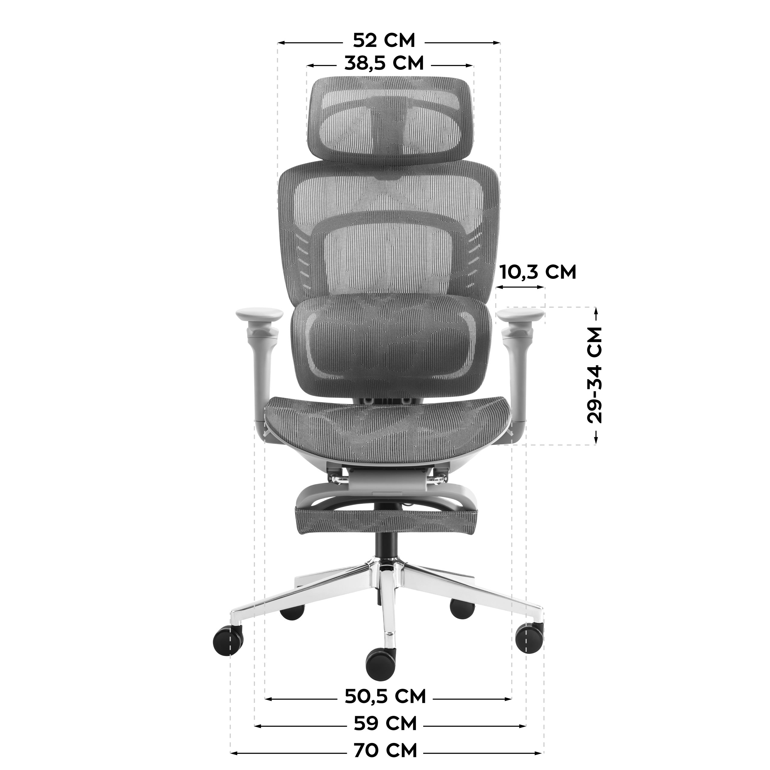 Sillón de oficina con función de masaje Mark Adler Visioner 8.3 Grey