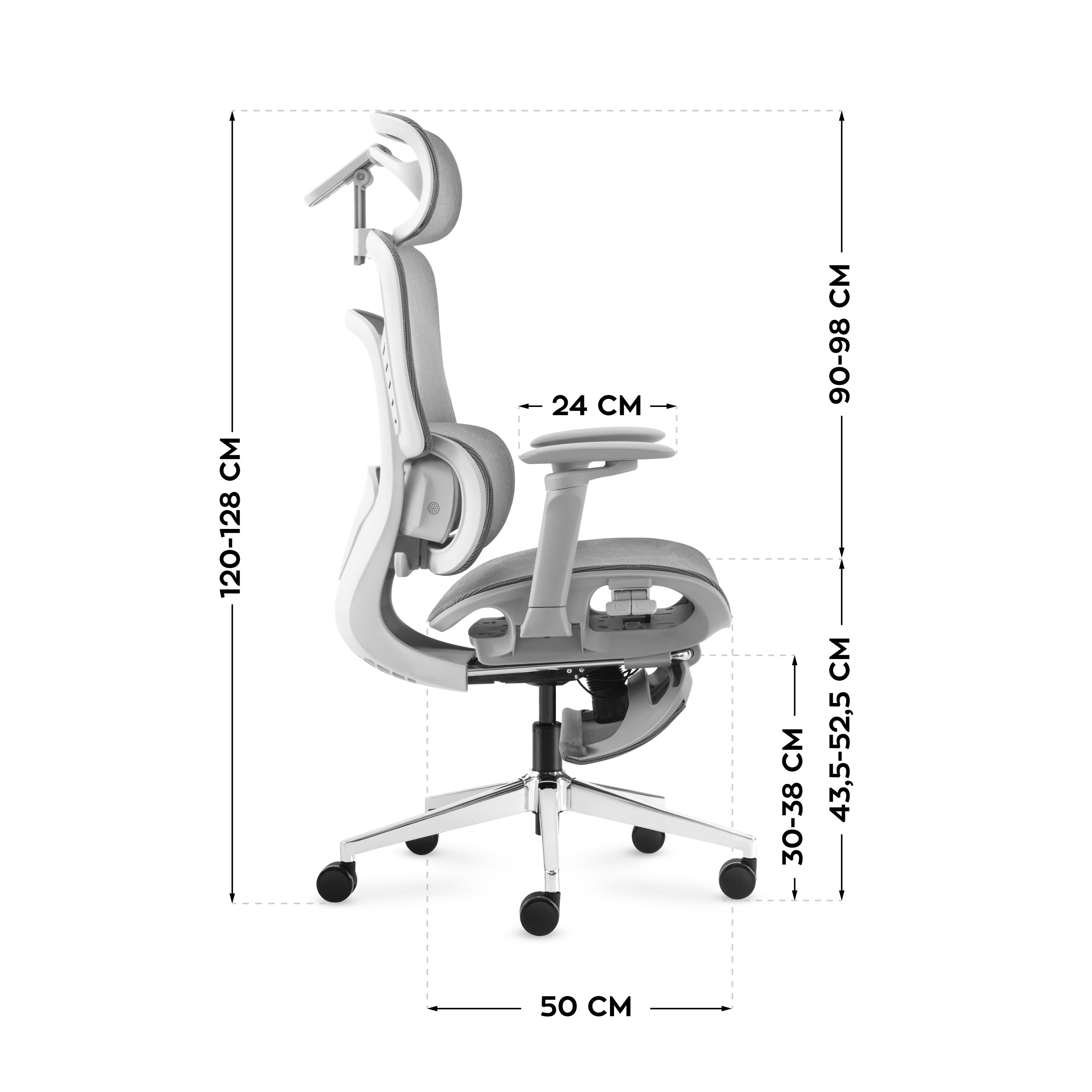 Sillón de oficina con función de masaje Mark Adler Visioner 8.3 Grey